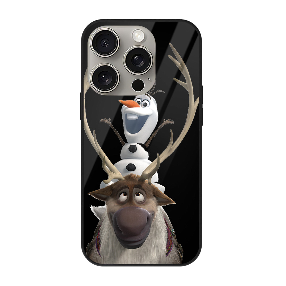 （画像用） アナと雪の女王 アンナ エルサ Frozen Anna Elsa 【iPhone15Pro対応】スマホケース 耐衝撃＆黄変防止 背面ガラス