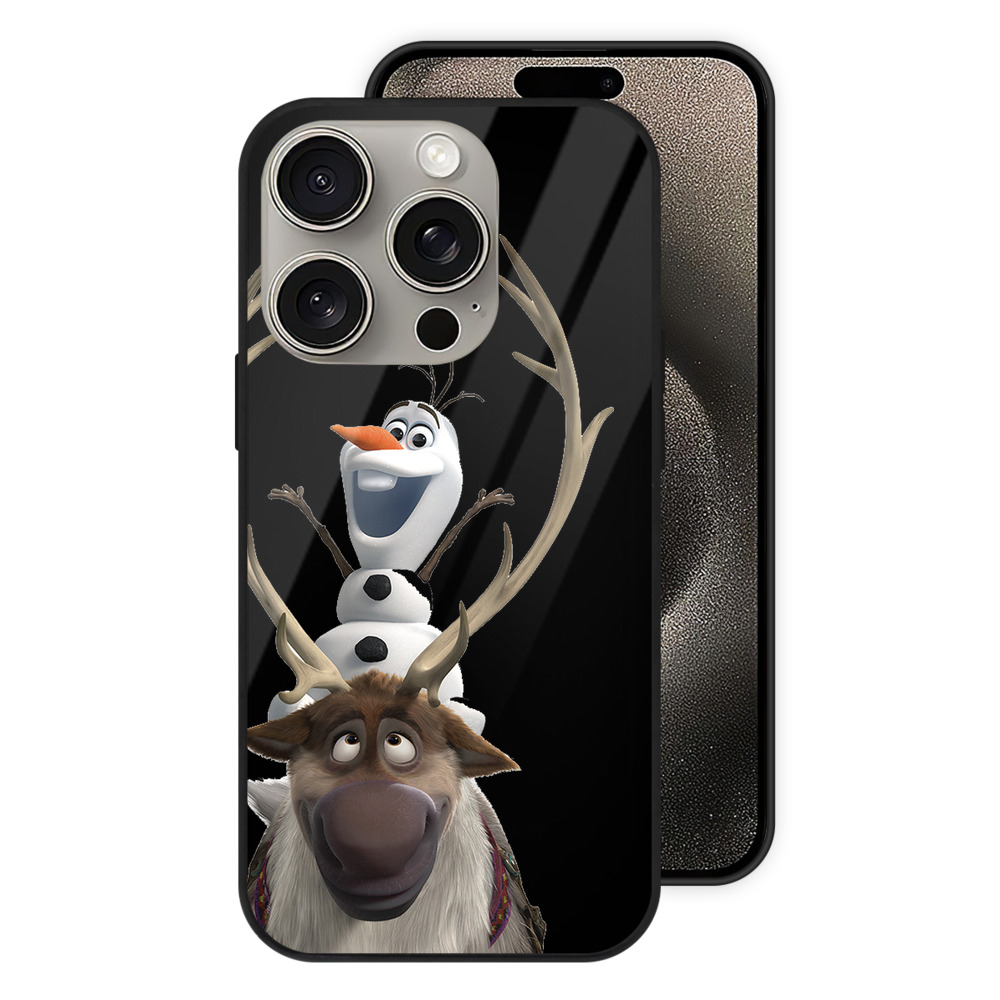 （画像用） アナと雪の女王 アンナ エルサ Frozen Anna Elsa 【iPhone15Pro対応】スマホケース 耐衝撃＆黄変防止 背面ガラス