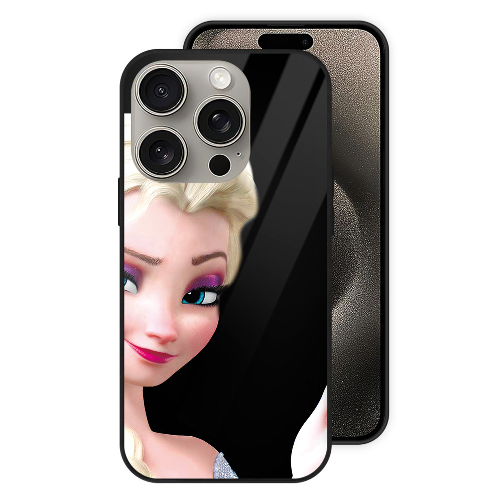 （画像用） アナと雪の女王 アンナ エルサ Frozen Anna Elsa 【iPhone15Pro対応】スマホケース 耐衝撃＆黄変防止 背面ガラス