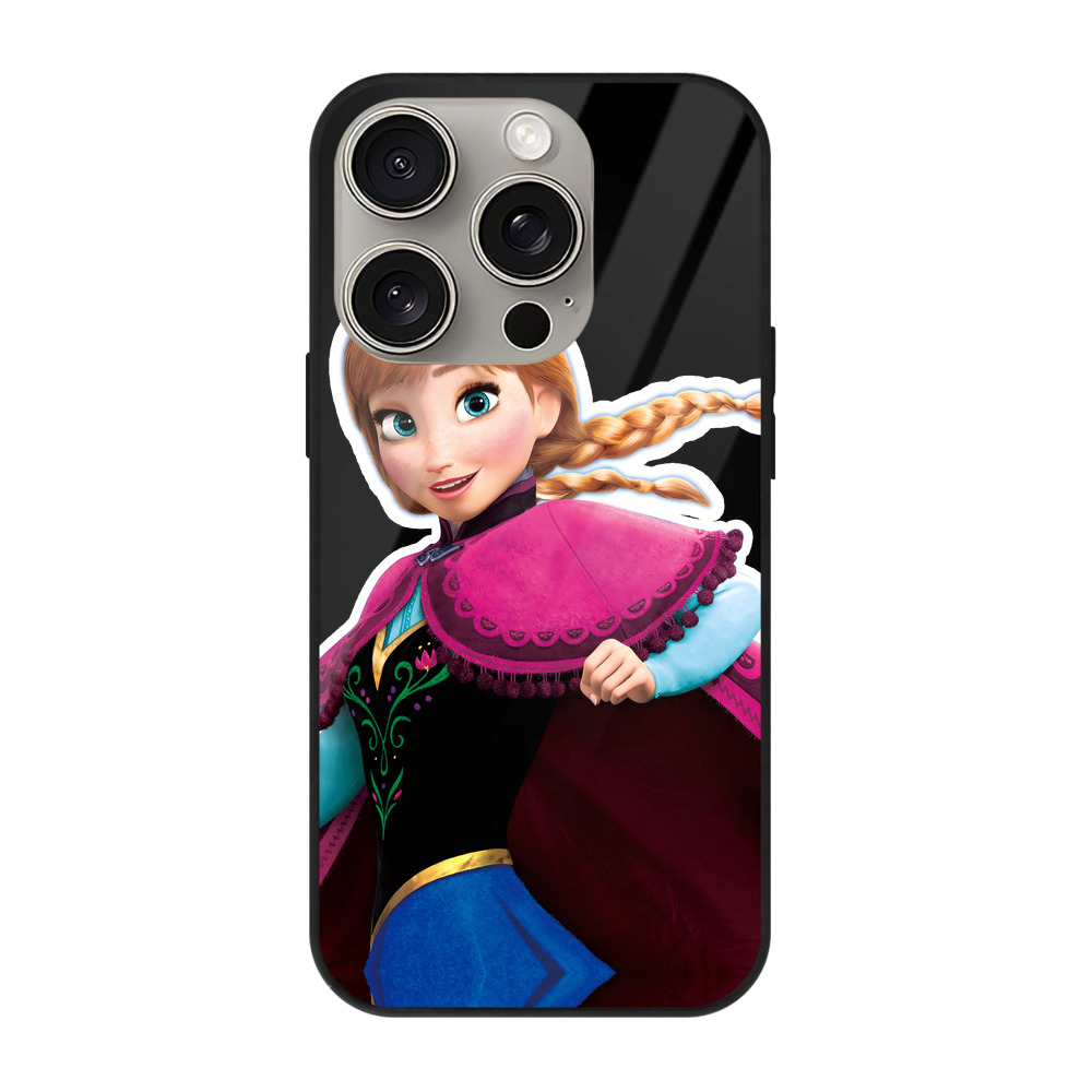 （画像用） アナと雪の女王 アンナ エルサ Frozen Anna Elsa 【iPhone15Pro対応】スマホケース 耐衝撃＆黄変防止 背面ガラス