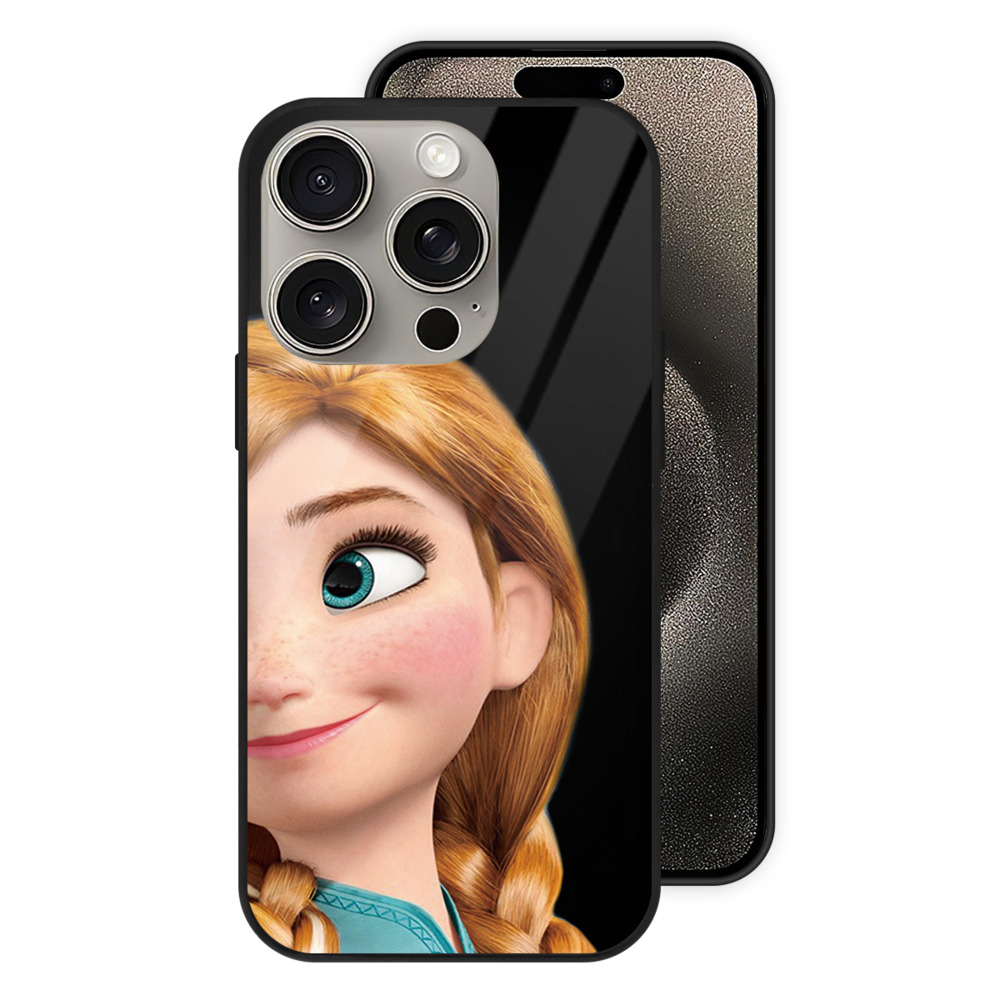 （画像用） アナと雪の女王 アンナ エルサ Frozen Anna Elsa 【iPhone15Pro対応】スマホケース 耐衝撃＆黄変防止 背面ガラス