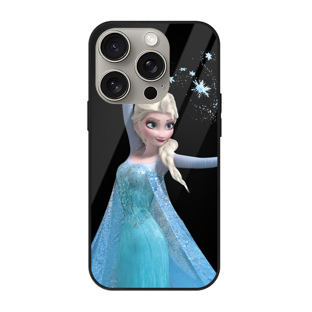 （画像用） アナと雪の女王 アンナ エルサ Frozen Anna Elsa 【iPhone15Pro対応】スマホケース 耐衝撃＆黄変防止 背面ガラス