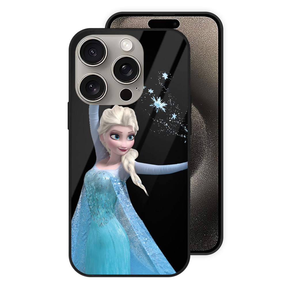 （画像用） アナと雪の女王 アンナ エルサ Frozen Anna Elsa 【iPhone15Pro対応】スマホケース 耐衝撃＆黄変防止 背面ガラス