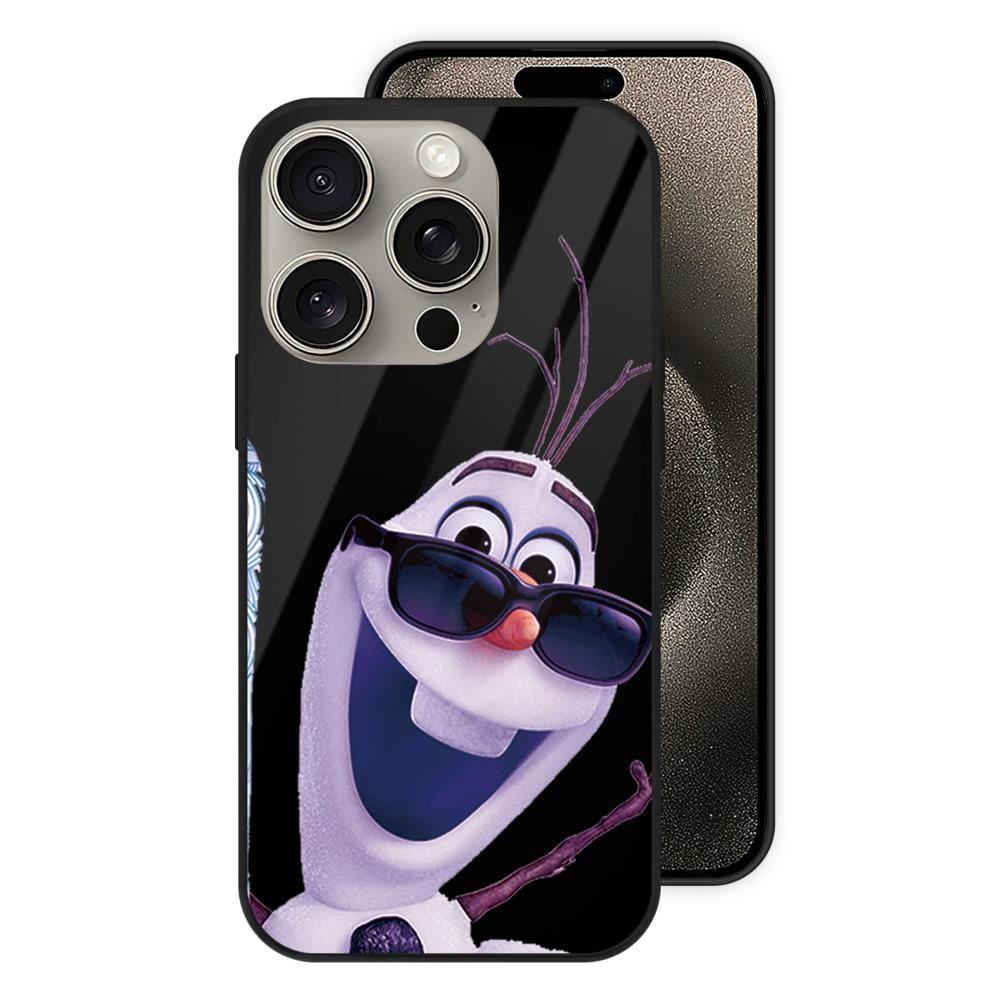 （画像用） アナと雪の女王 アンナ エルサ Frozen Anna Elsa 【iPhone15Pro対応】スマホケース 耐衝撃＆黄変防止 背面ガラス