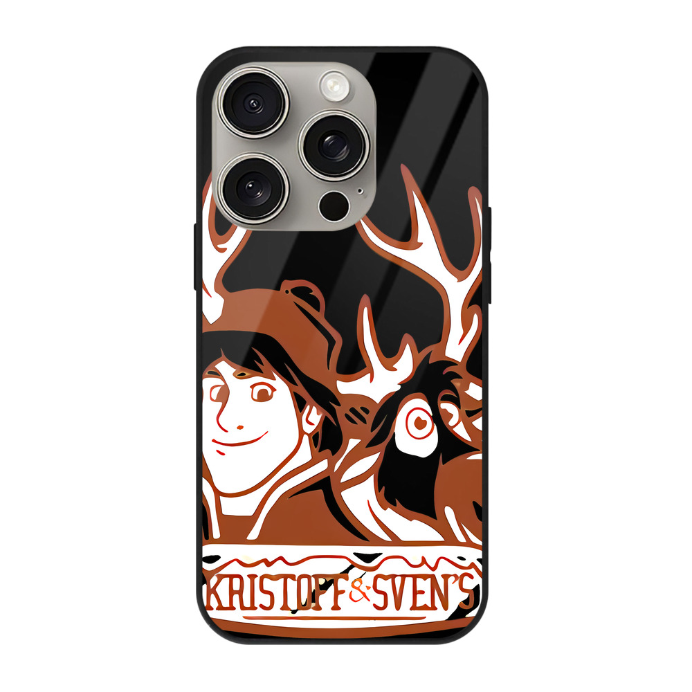（画像用） アナと雪の女王 アンナ エルサ Frozen Anna Elsa 【iPhone15Pro対応】スマホケース 耐衝撃＆黄変防止 背面ガラス