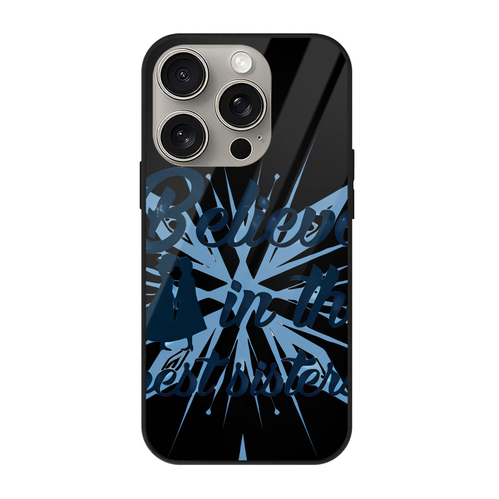 （画像用） アナと雪の女王 アンナ エルサ Frozen Anna Elsa 【iPhone15Pro対応】スマホケース 耐衝撃＆黄変防止 背面ガラス