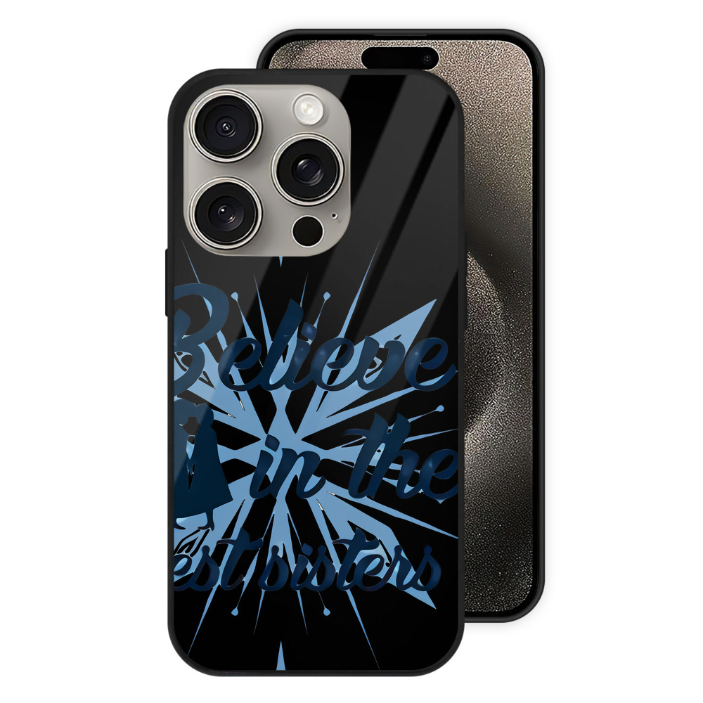 （画像用） アナと雪の女王 アンナ エルサ Frozen Anna Elsa 【iPhone15Pro対応】スマホケース 耐衝撃＆黄変防止 背面ガラス