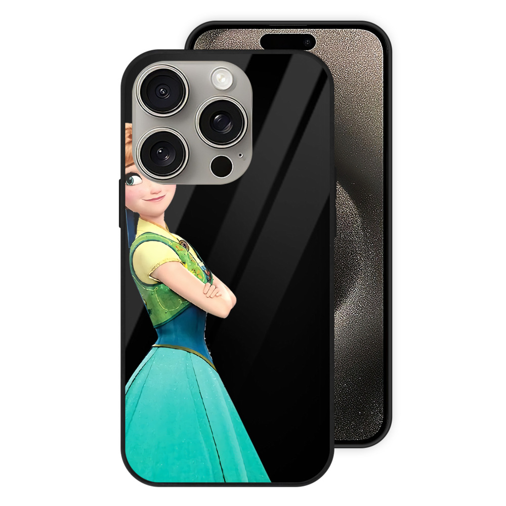 （画像用） アナと雪の女王 アンナ エルサ Frozen Anna Elsa 【iPhone15Pro対応】スマホケース 耐衝撃＆黄変防止 背面ガラス