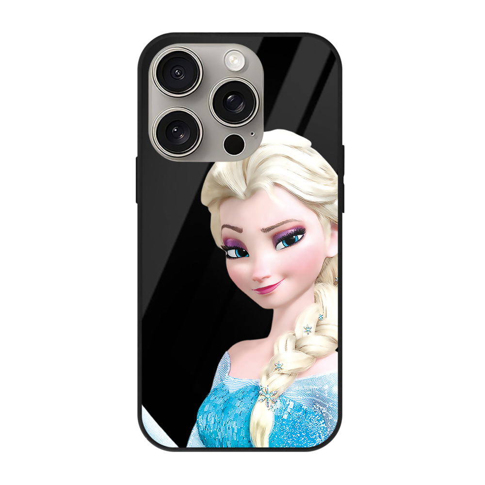 （画像用） アナと雪の女王 アンナ エルサ Frozen Anna Elsa 【iPhone15Pro対応】スマホケース 耐衝撃＆黄変防止 背面ガラス