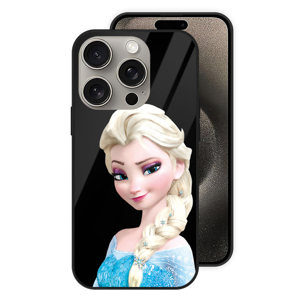 （画像用） アナと雪の女王 アンナ エルサ Frozen Anna Elsa 【iPhone15Pro対応】スマホケース 耐衝撃＆黄変防止 背面ガラス