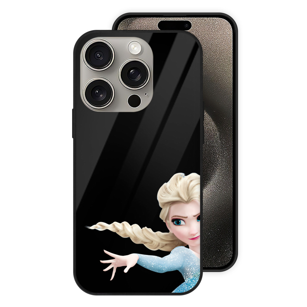 （画像用） アナと雪の女王 アンナ エルサ Frozen Anna Elsa 【iPhone15Pro対応】スマホケース 耐衝撃＆黄変防止 背面ガラス