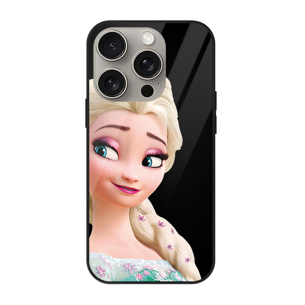 （画像用） アナと雪の女王 アンナ エルサ Frozen Anna Elsa 【iPhone15Pro対応】スマホケース 耐衝撃＆黄変防止 背面ガラス