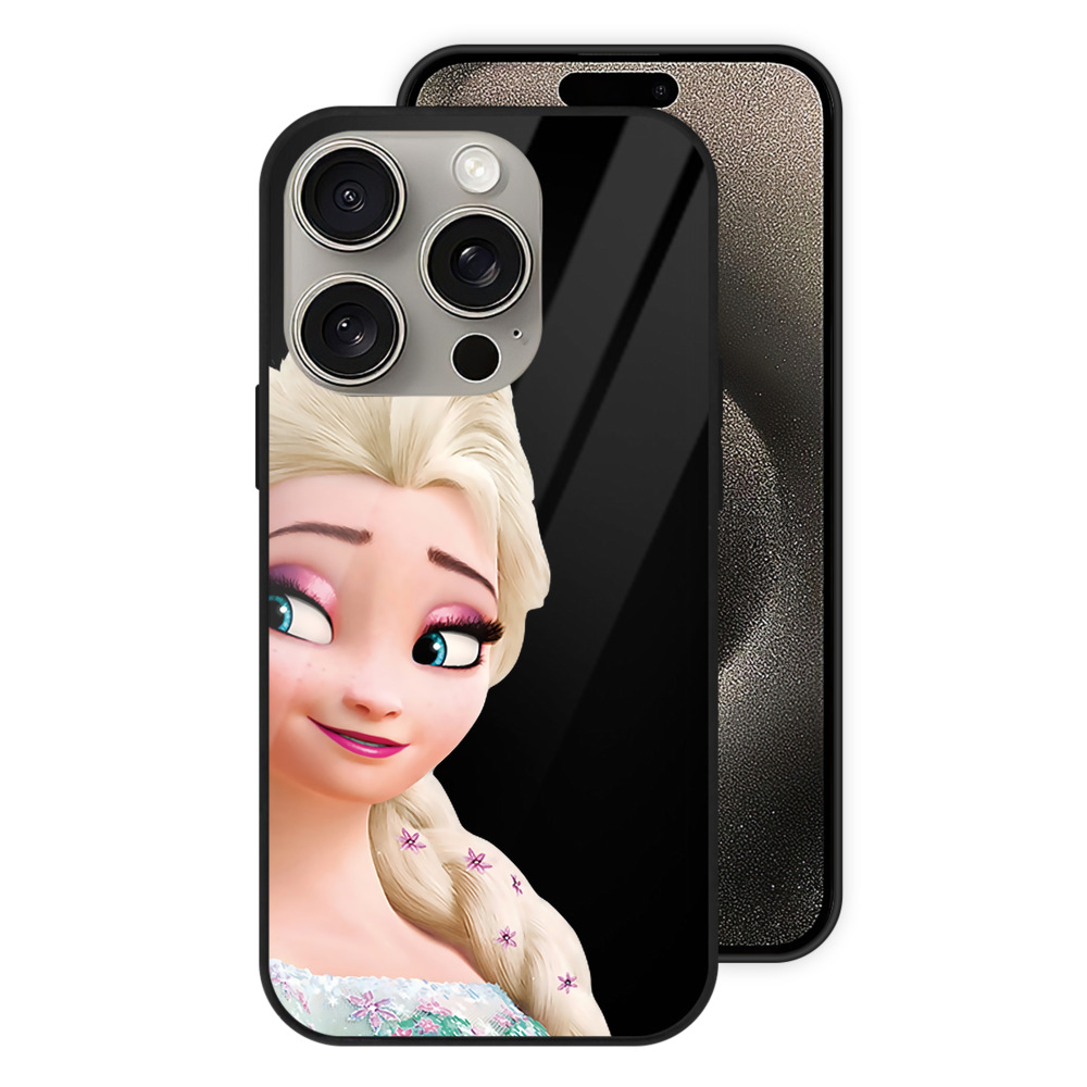 （画像用） アナと雪の女王 アンナ エルサ Frozen Anna Elsa 【iPhone15Pro対応】スマホケース 耐衝撃＆黄変防止 背面ガラス