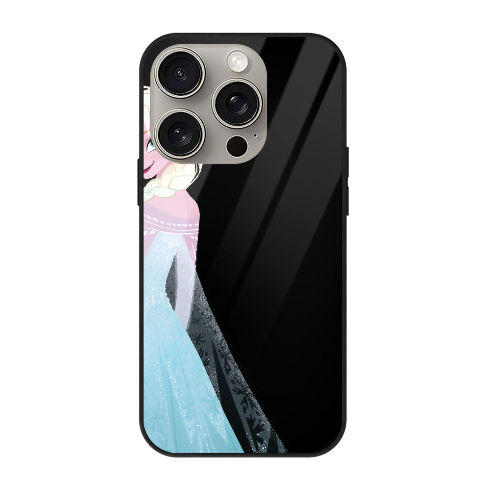 （画像用） アナと雪の女王 アンナ エルサ Frozen Anna Elsa 【iPhone15Pro対応】スマホケース 耐衝撃＆黄変防止 背面ガラス