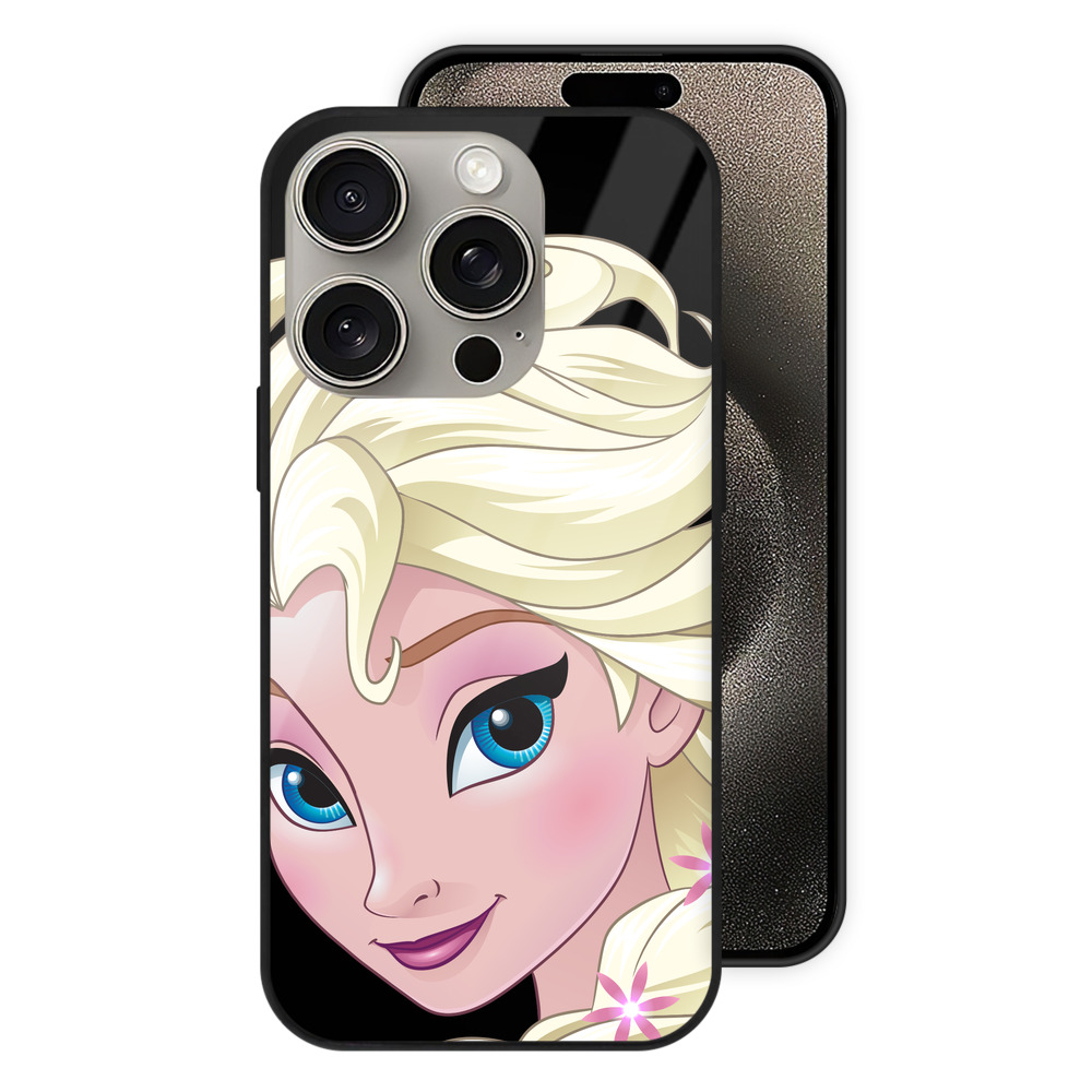 （画像用） アナと雪の女王 アンナ エルサ Frozen Anna Elsa 【iPhone15Pro対応】スマホケース 耐衝撃＆黄変防止 背面ガラス