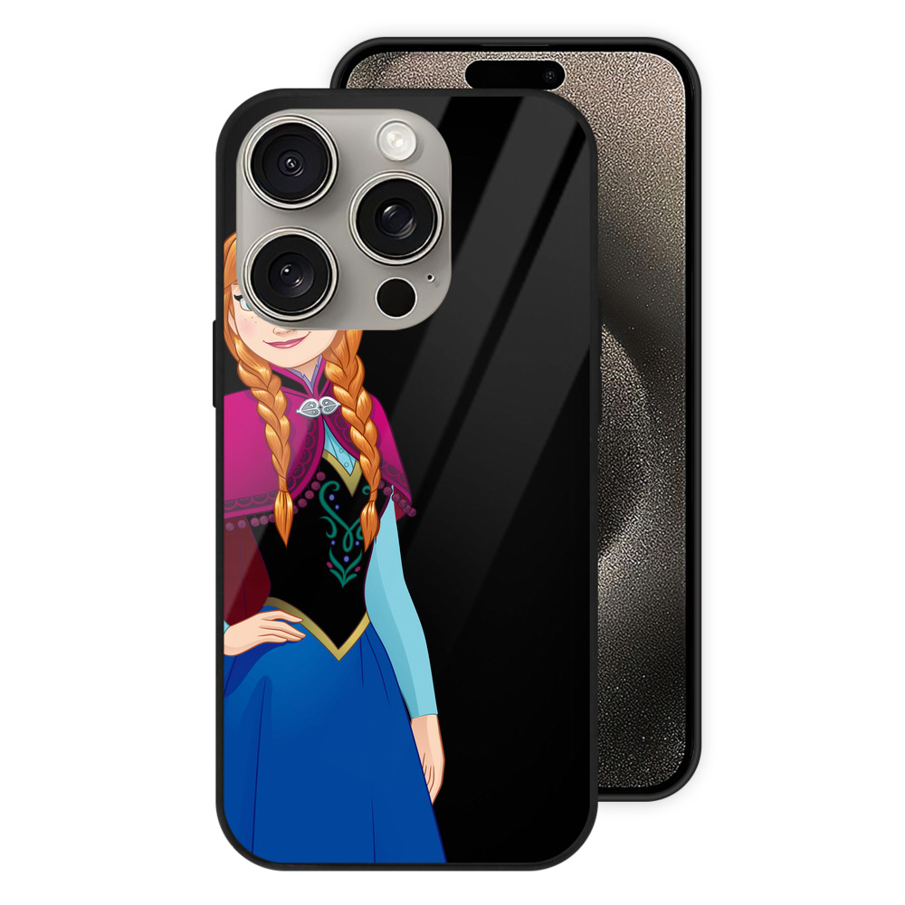 （画像用） アナと雪の女王 アンナ エルサ Frozen Anna Elsa 【iPhone15Pro対応】スマホケース 耐衝撃＆黄変防止 背面ガラス
