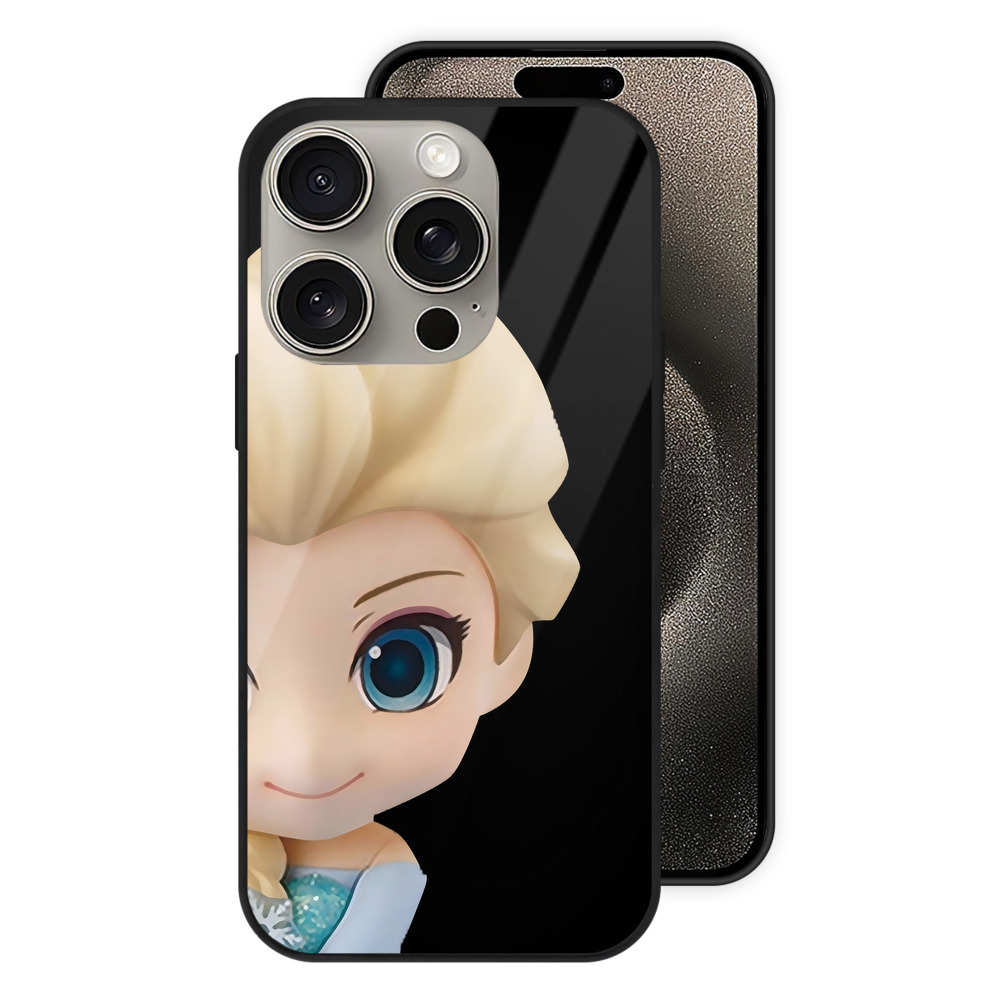 （画像用） アナと雪の女王 アンナ エルサ Frozen Anna Elsa 【iPhone15Pro対応】スマホケース 耐衝撃＆黄変防止 背面ガラス