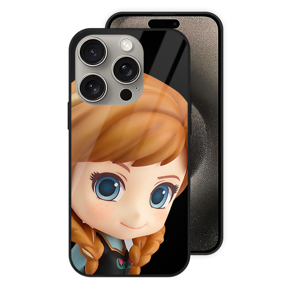 （画像用） アナと雪の女王 アンナ エルサ Frozen Anna Elsa 【iPhone15Pro対応】スマホケース 耐衝撃＆黄変防止 背面ガラス