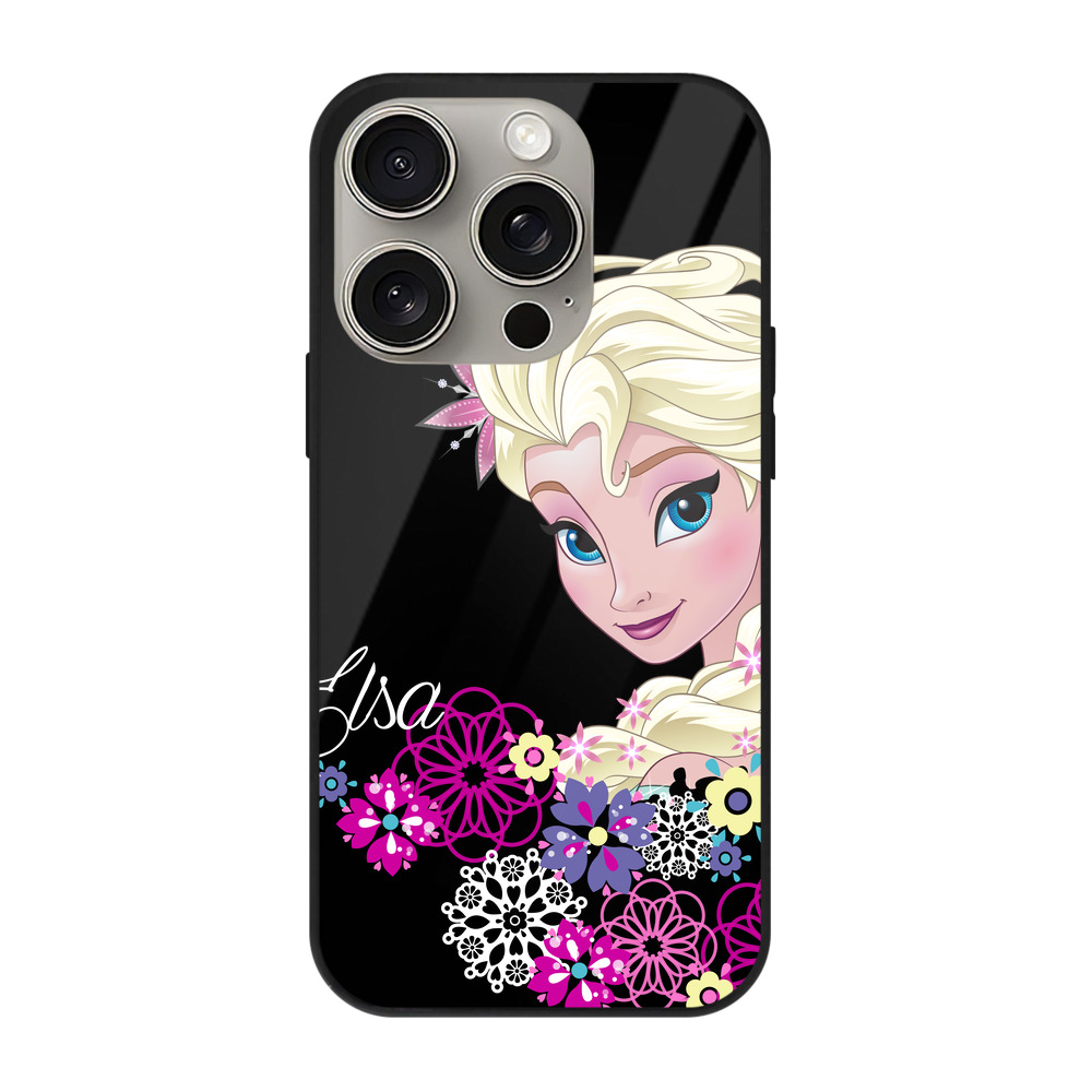（画像用） アナと雪の女王 アンナ エルサ Frozen Anna Elsa 【iPhone15Pro対応】スマホケース 耐衝撃＆黄変防止 背面ガラス