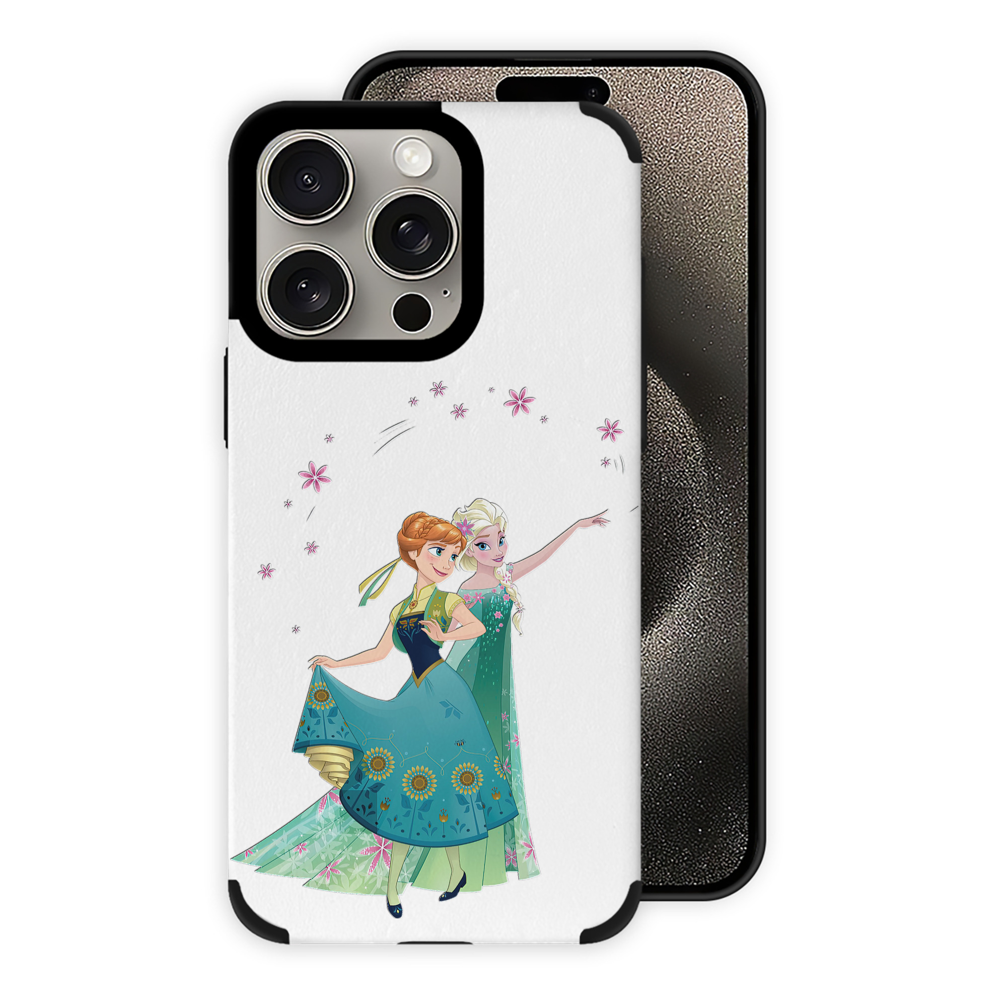 （画像用） アナと雪の女王 アンナ エルサ Frozen Anna Elsa 【iPhone15ProMax対応】 PUレザー スマホケース 耐衝撃＆黄変防止