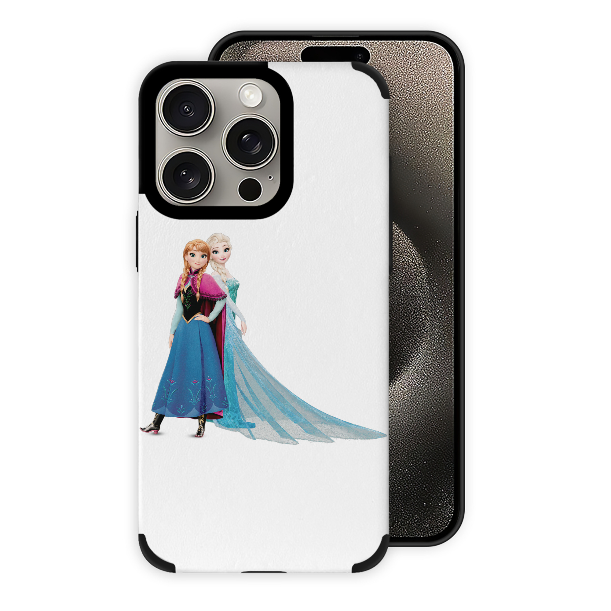 （画像用） アナと雪の女王 アンナ エルサ Frozen Anna Elsa 【iPhone15ProMax対応】 PUレザー スマホケース 耐衝撃＆黄変防止