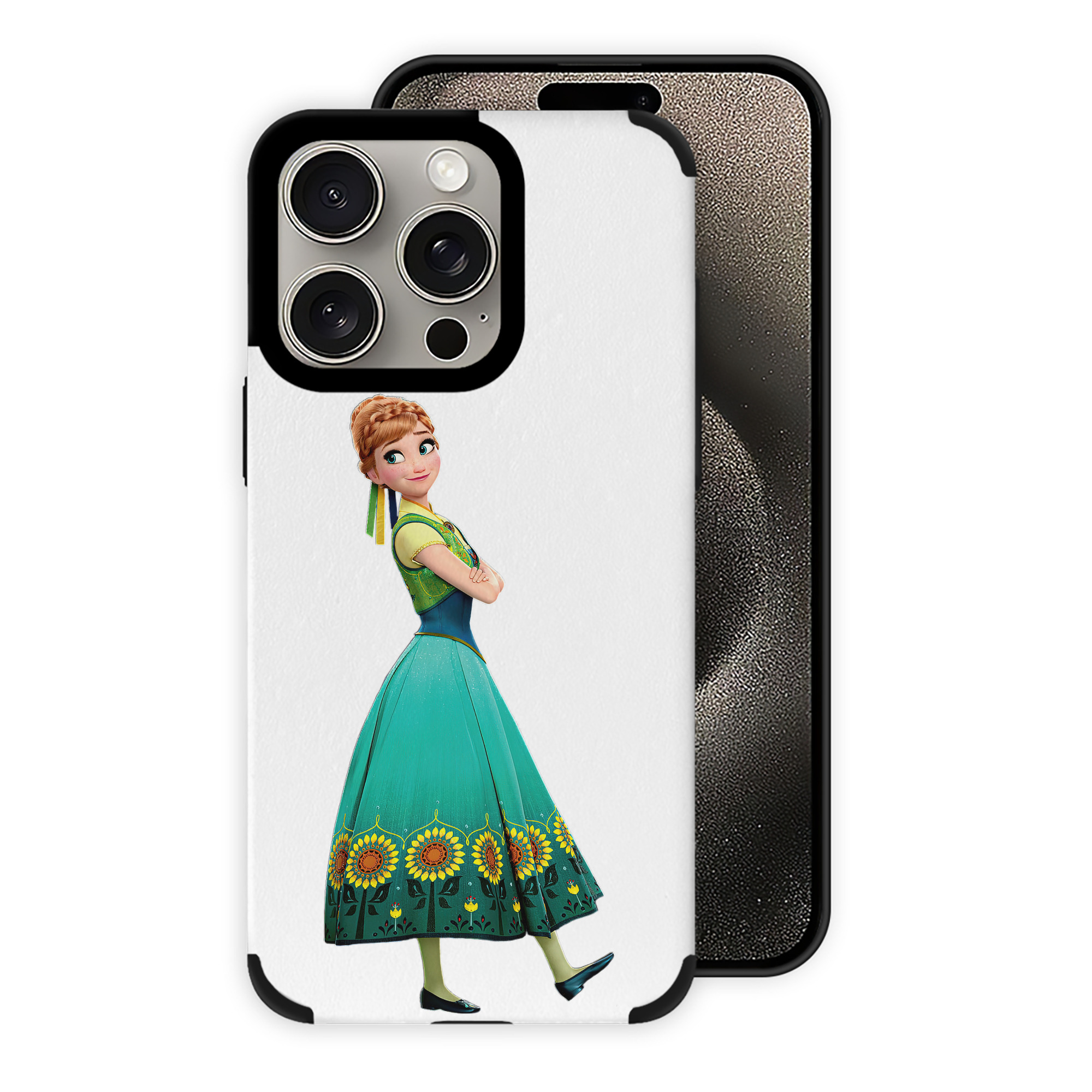 （画像用） アナと雪の女王 アンナ エルサ Frozen Anna Elsa 【iPhone15ProMax対応】 PUレザー スマホケース 耐衝撃＆黄変防止