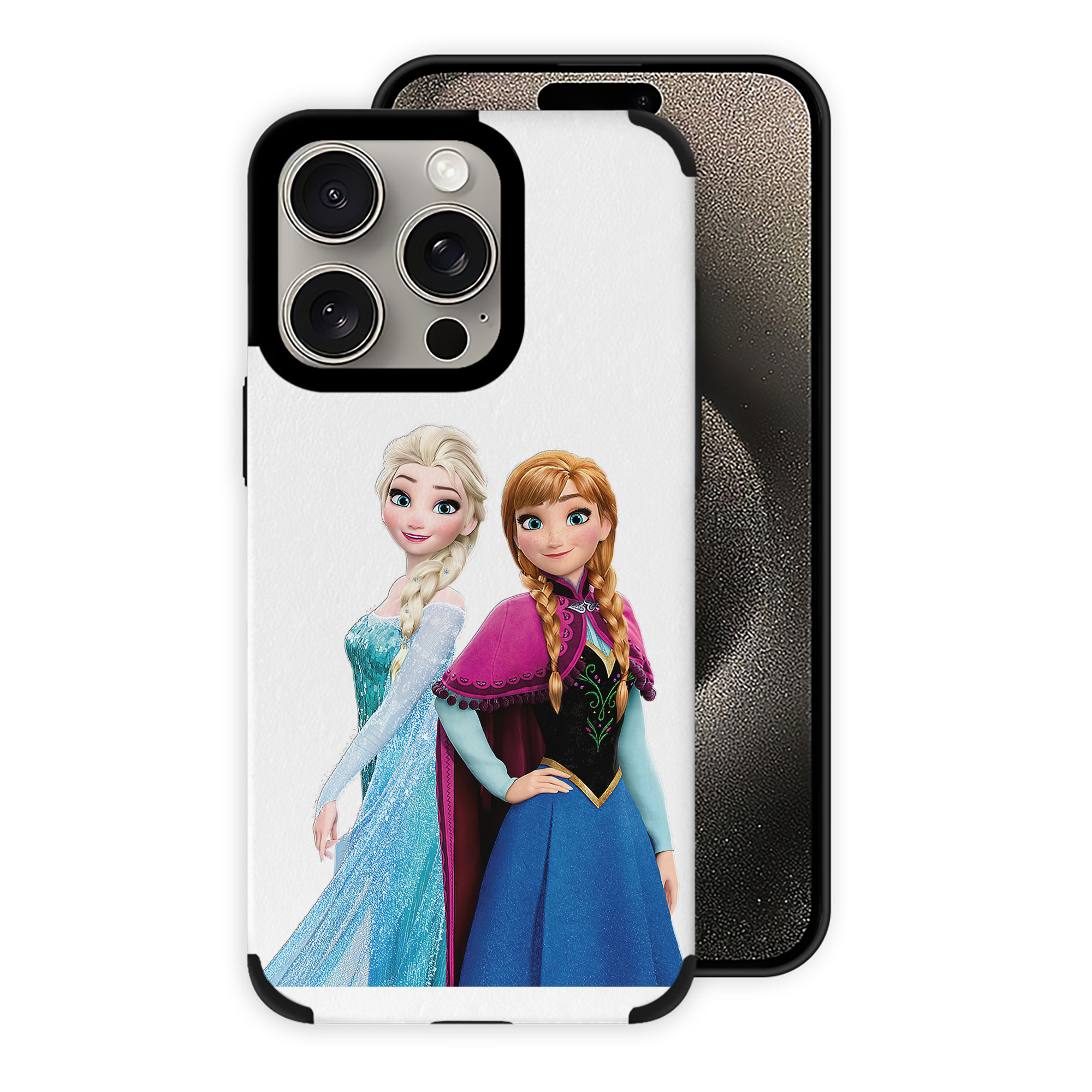 （画像用） アナと雪の女王 アンナ エルサ Frozen Anna Elsa 【iPhone15ProMax対応】 PUレザー スマホケース 耐衝撃＆黄変防止
