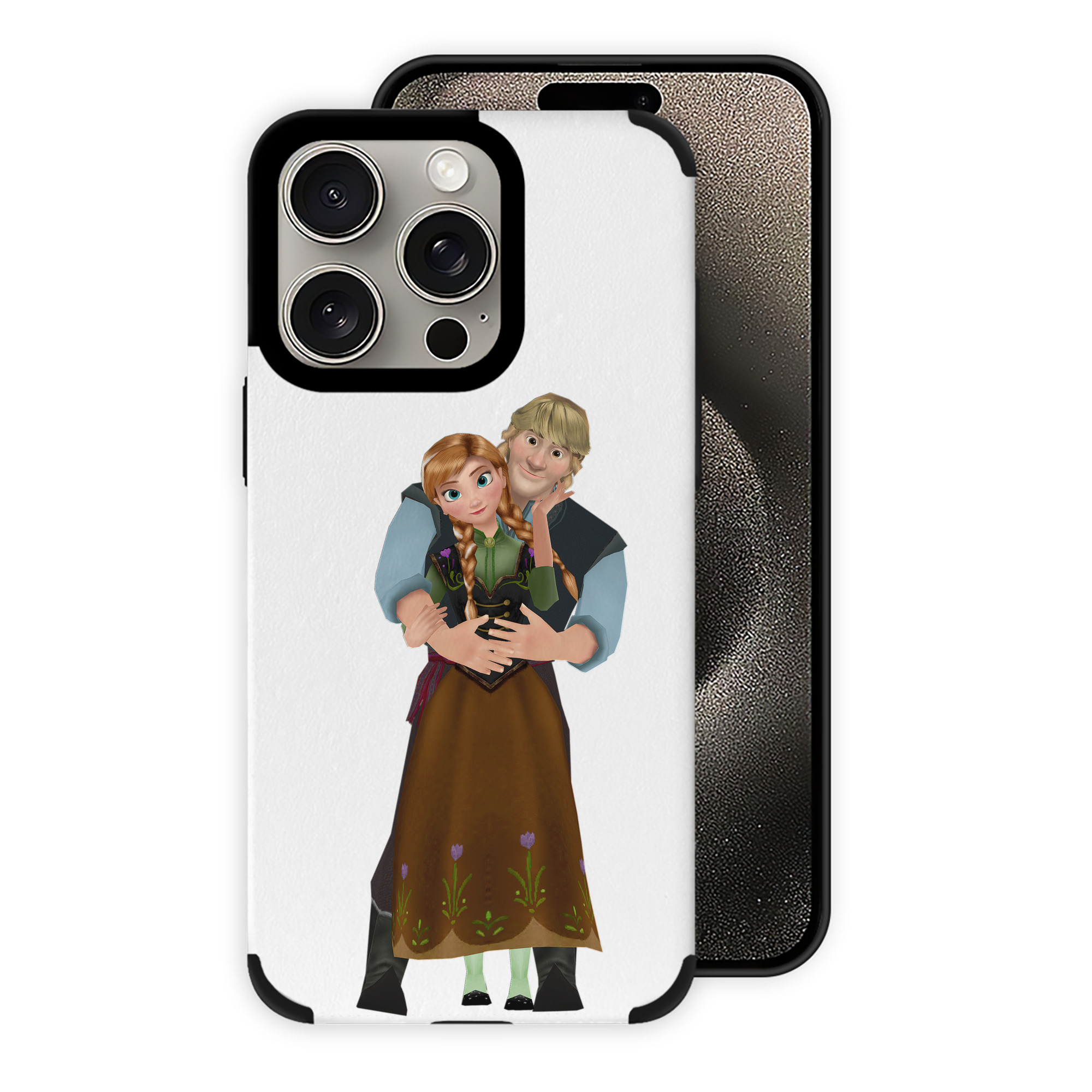 （画像用） アナと雪の女王 アンナ エルサ Frozen Anna Elsa 【iPhone15ProMax対応】 PUレザー スマホケース 耐衝撃＆黄変防止