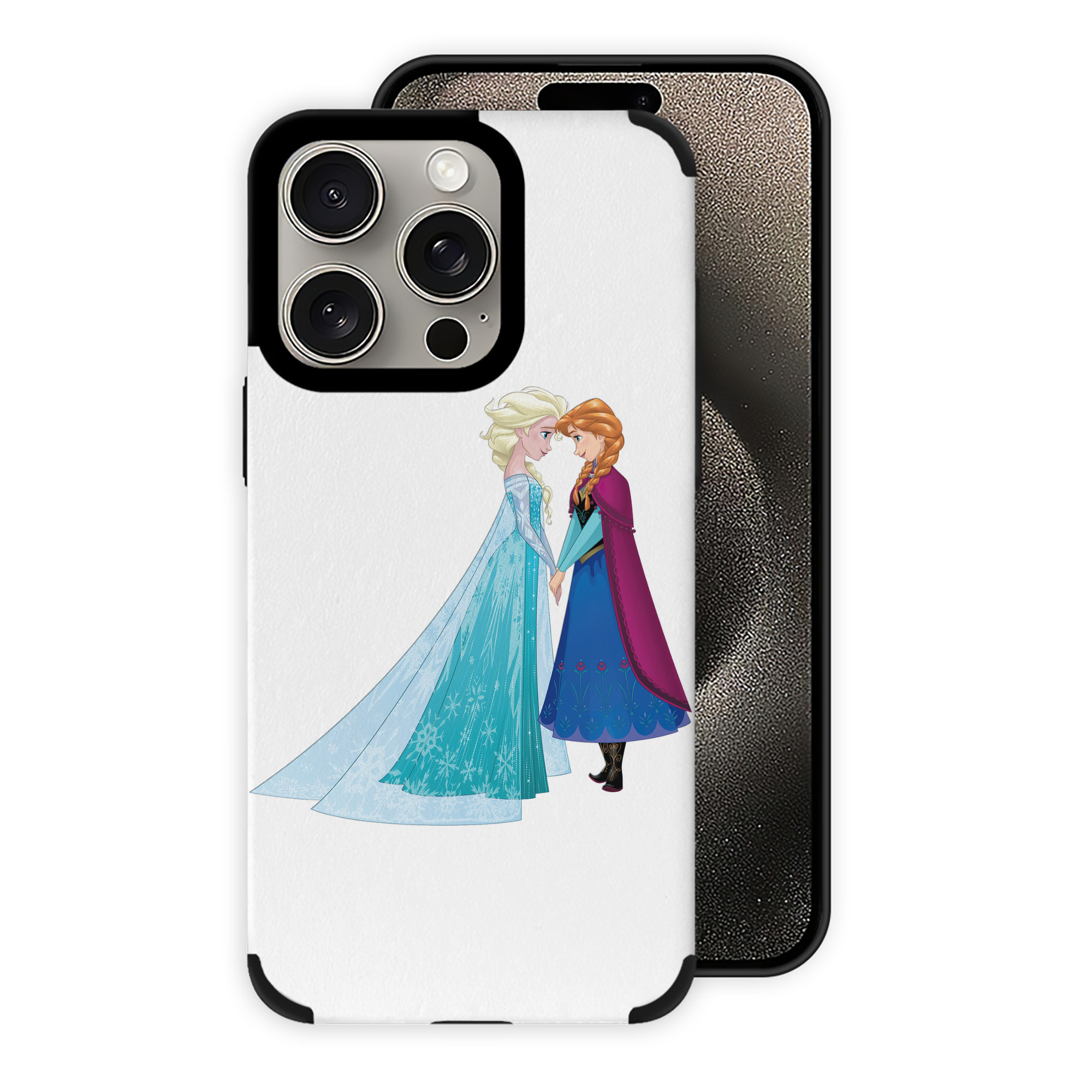 （画像用） アナと雪の女王 アンナ エルサ Frozen Anna Elsa 【iPhone15ProMax対応】 PUレザー スマホケース 耐衝撃＆黄変防止