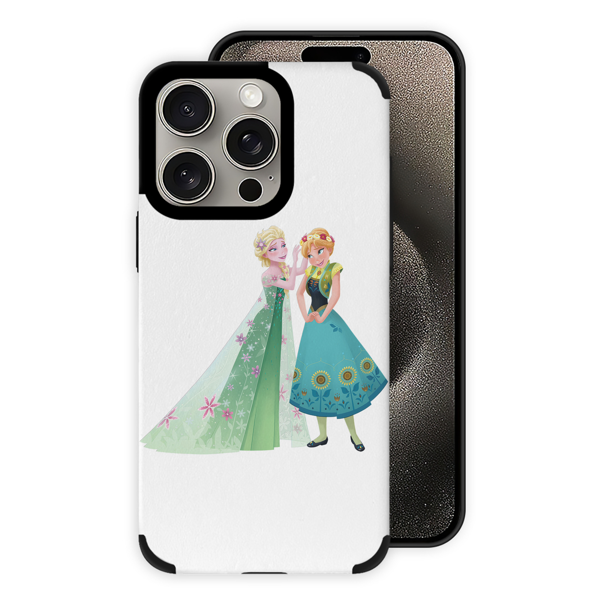 （画像用） アナと雪の女王 アンナ エルサ Frozen Anna Elsa 【iPhone15ProMax対応】 PUレザー スマホケース 耐衝撃＆黄変防止