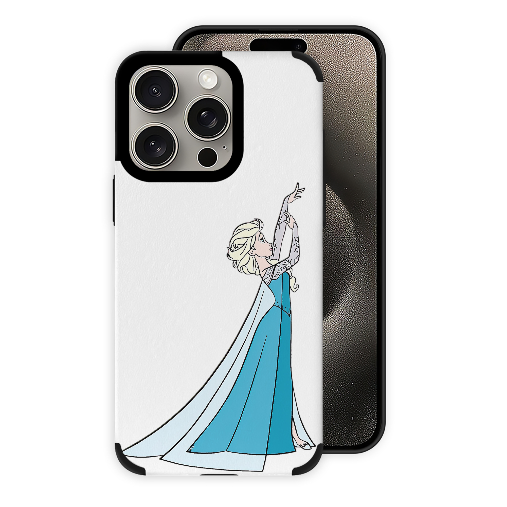 （画像用） アナと雪の女王 アンナ エルサ Frozen Anna Elsa 【iPhone15ProMax対応】 PUレザー スマホケース 耐衝撃＆黄変防止