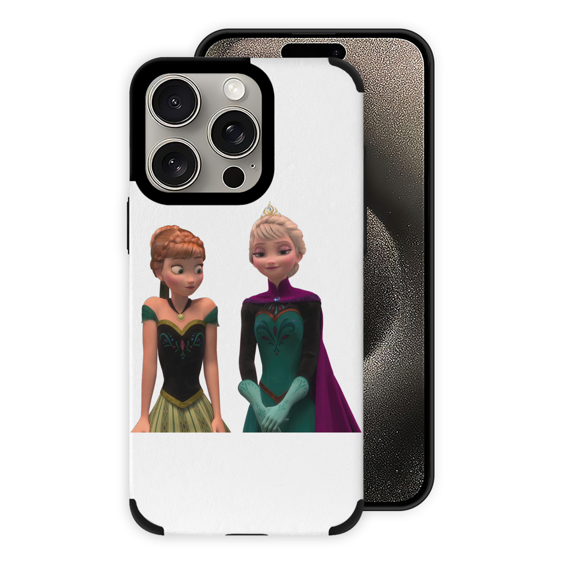 （画像用） アナと雪の女王 アンナ エルサ Frozen Anna Elsa 【iPhone15ProMax対応】 PUレザー スマホケース 耐衝撃＆黄変防止