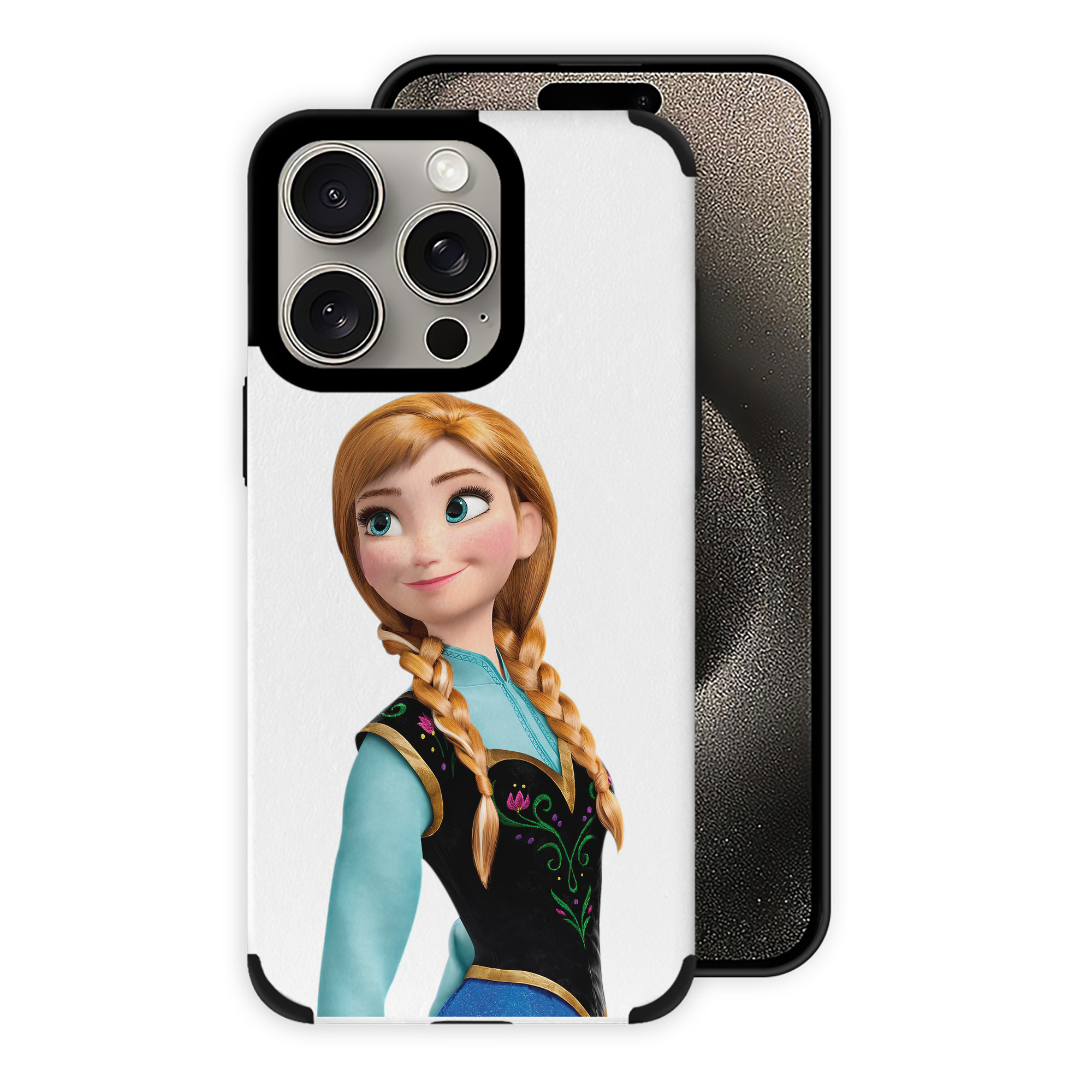 （画像用） アナと雪の女王 アンナ エルサ Frozen Anna Elsa 【iPhone15ProMax対応】 PUレザー スマホケース 耐衝撃＆黄変防止