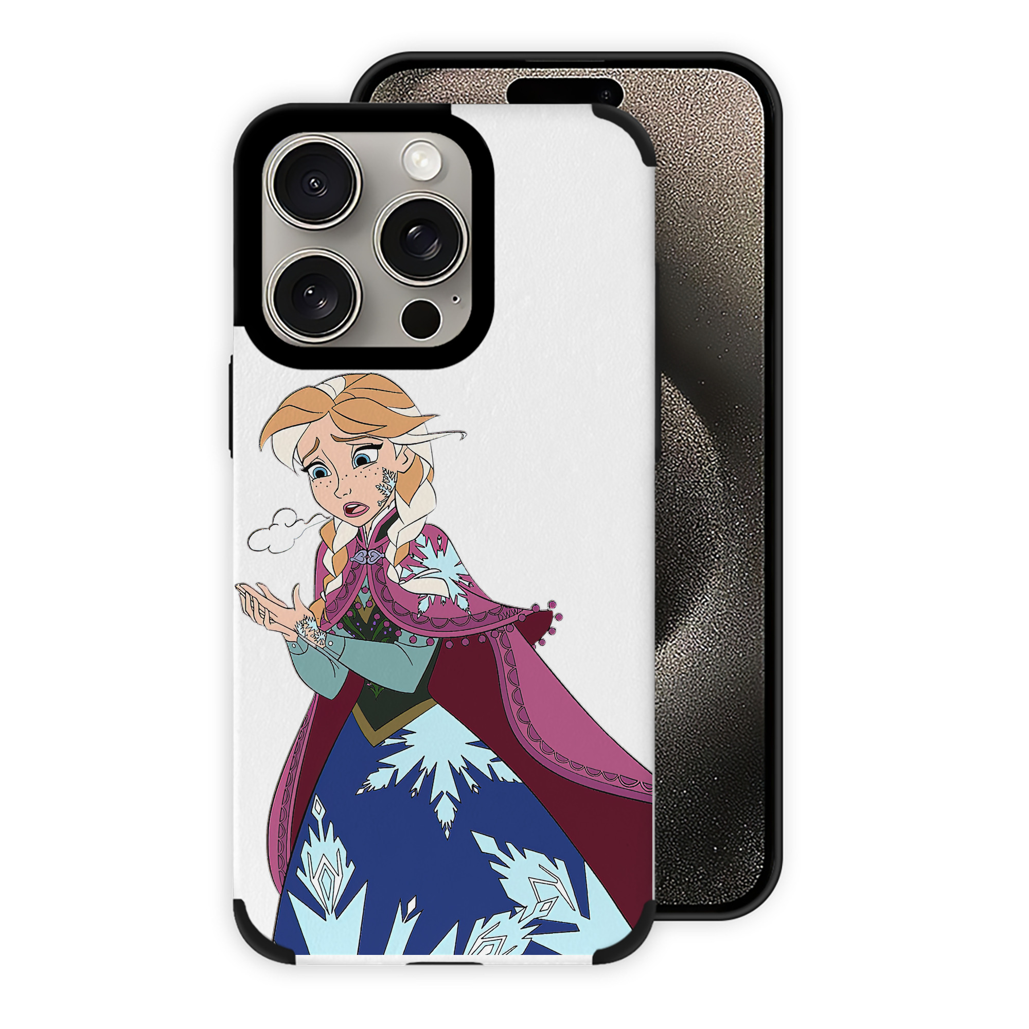 （画像用） アナと雪の女王 アンナ エルサ Frozen Anna Elsa 【iPhone15ProMax対応】 PUレザー スマホケース 耐衝撃＆黄変防止