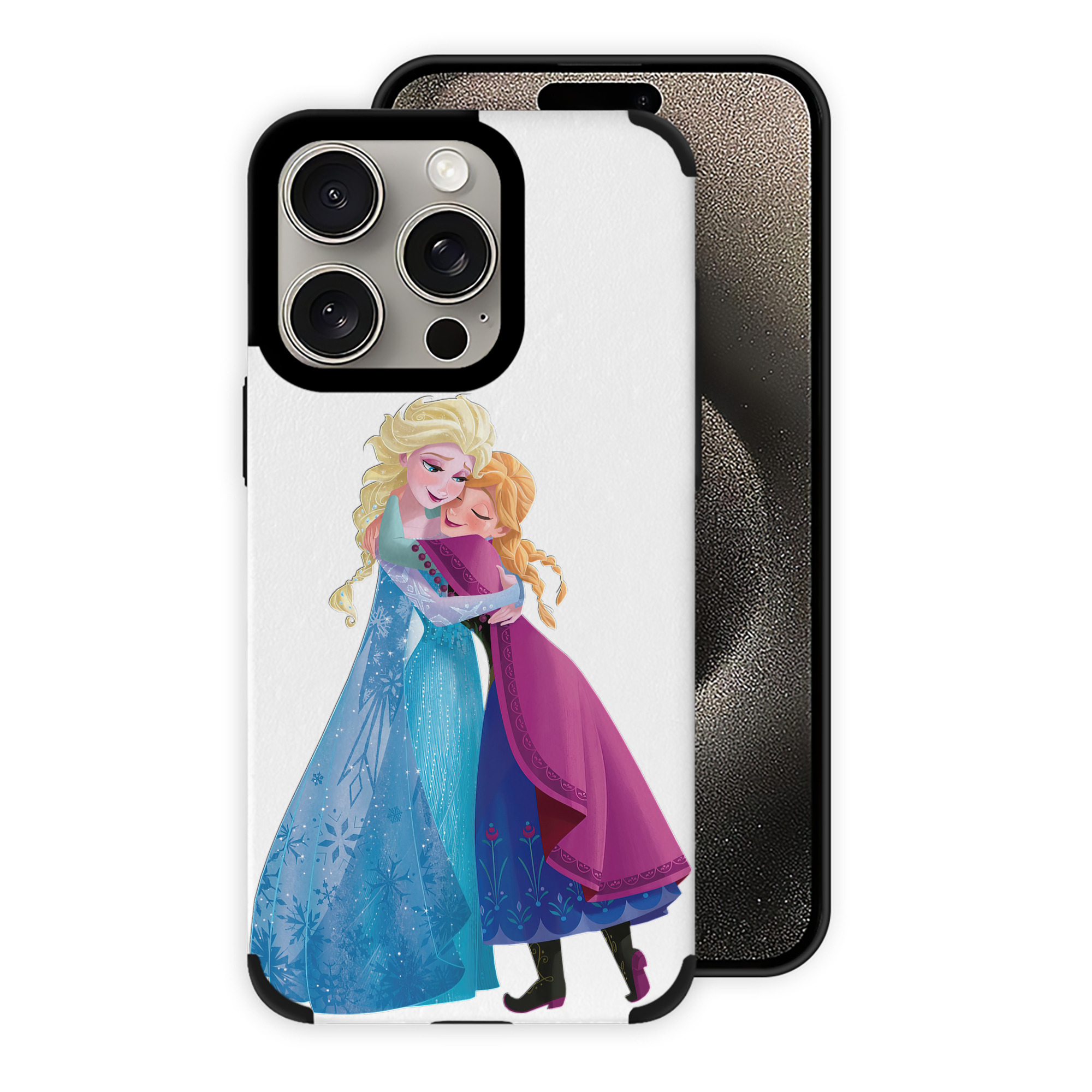 （画像用） アナと雪の女王 アンナ エルサ Frozen Anna Elsa 【iPhone15ProMax対応】 PUレザー スマホケース 耐衝撃＆黄変防止