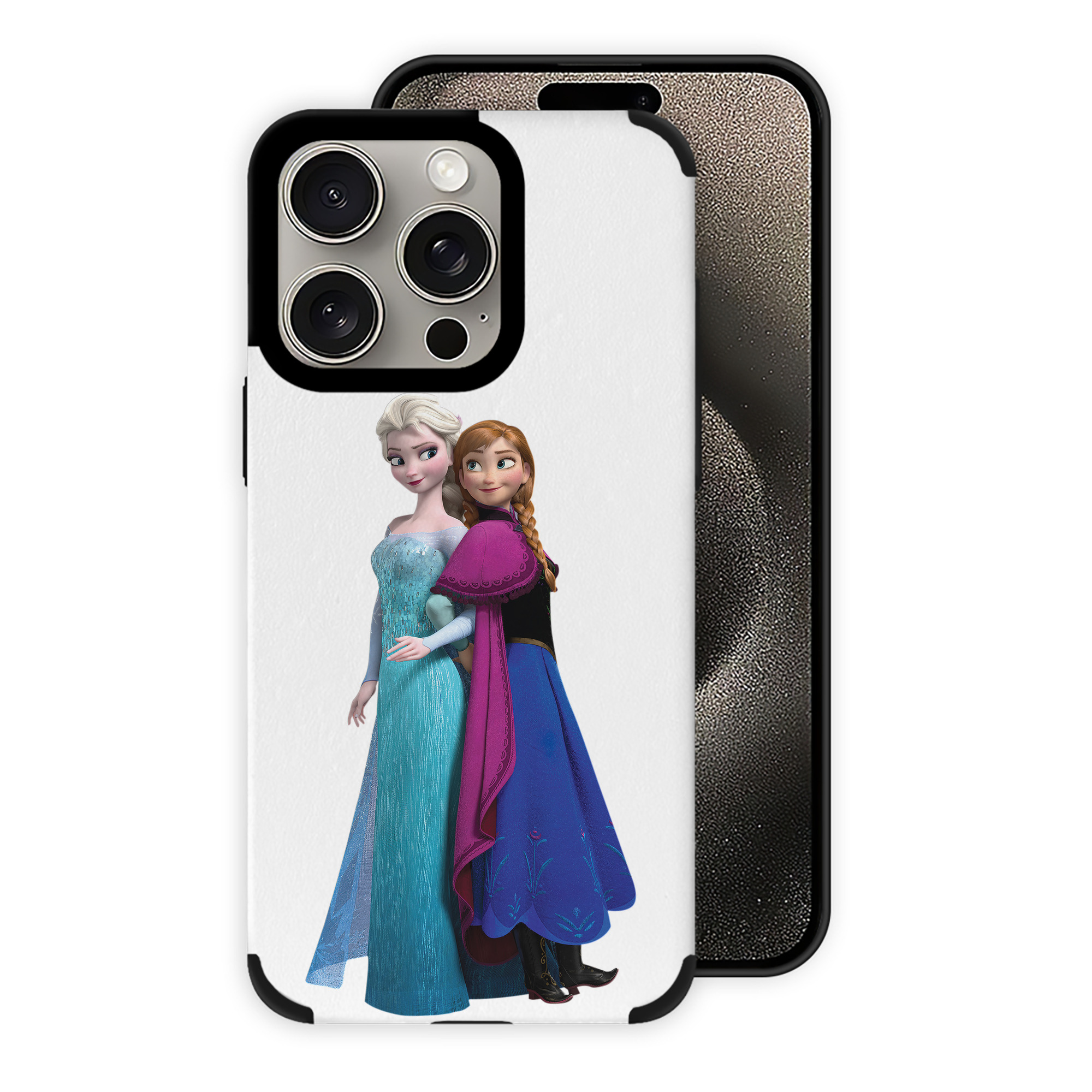 （画像用） アナと雪の女王 アンナ エルサ Frozen Anna Elsa 【iPhone15ProMax対応】 PUレザー スマホケース 耐衝撃＆黄変防止