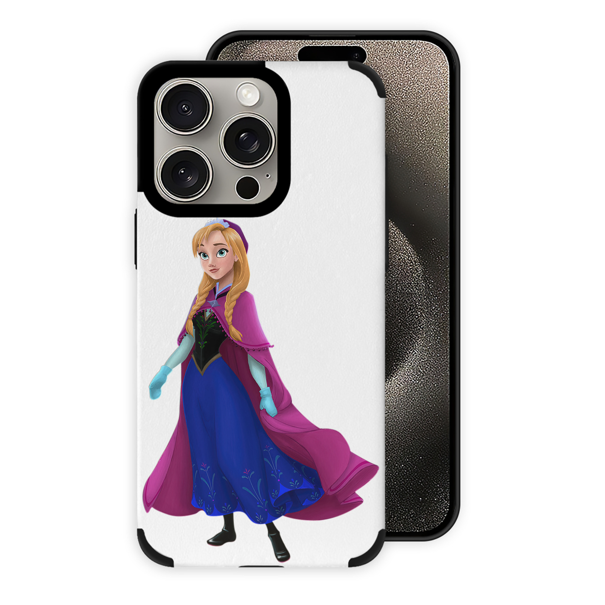 （画像用） アナと雪の女王 アンナ エルサ Frozen Anna Elsa 【iPhone15ProMax対応】 PUレザー スマホケース 耐衝撃＆黄変防止