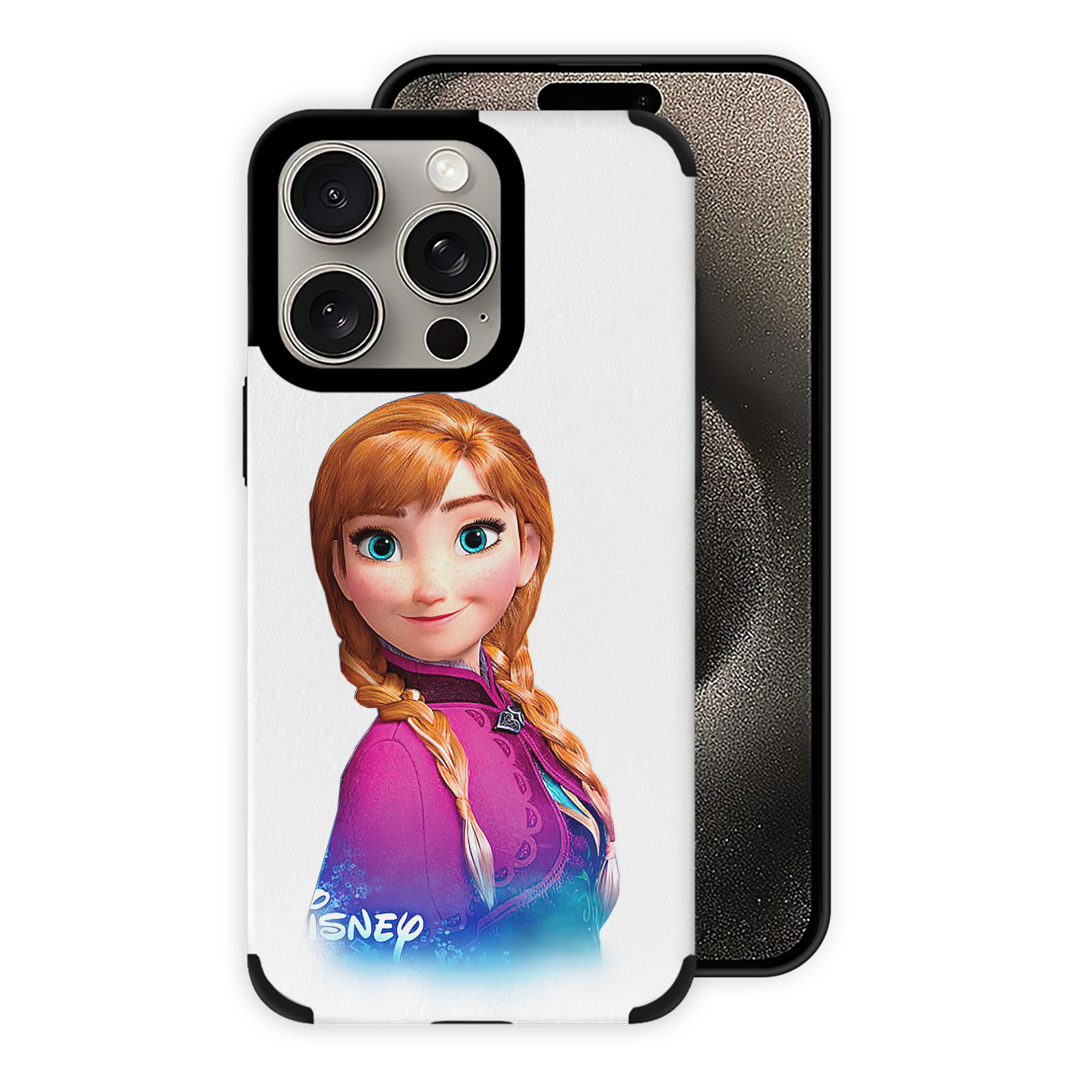 （画像用） アナと雪の女王 アンナ エルサ Frozen Anna Elsa 【iPhone15ProMax対応】 PUレザー スマホケース 耐衝撃＆黄変防止
