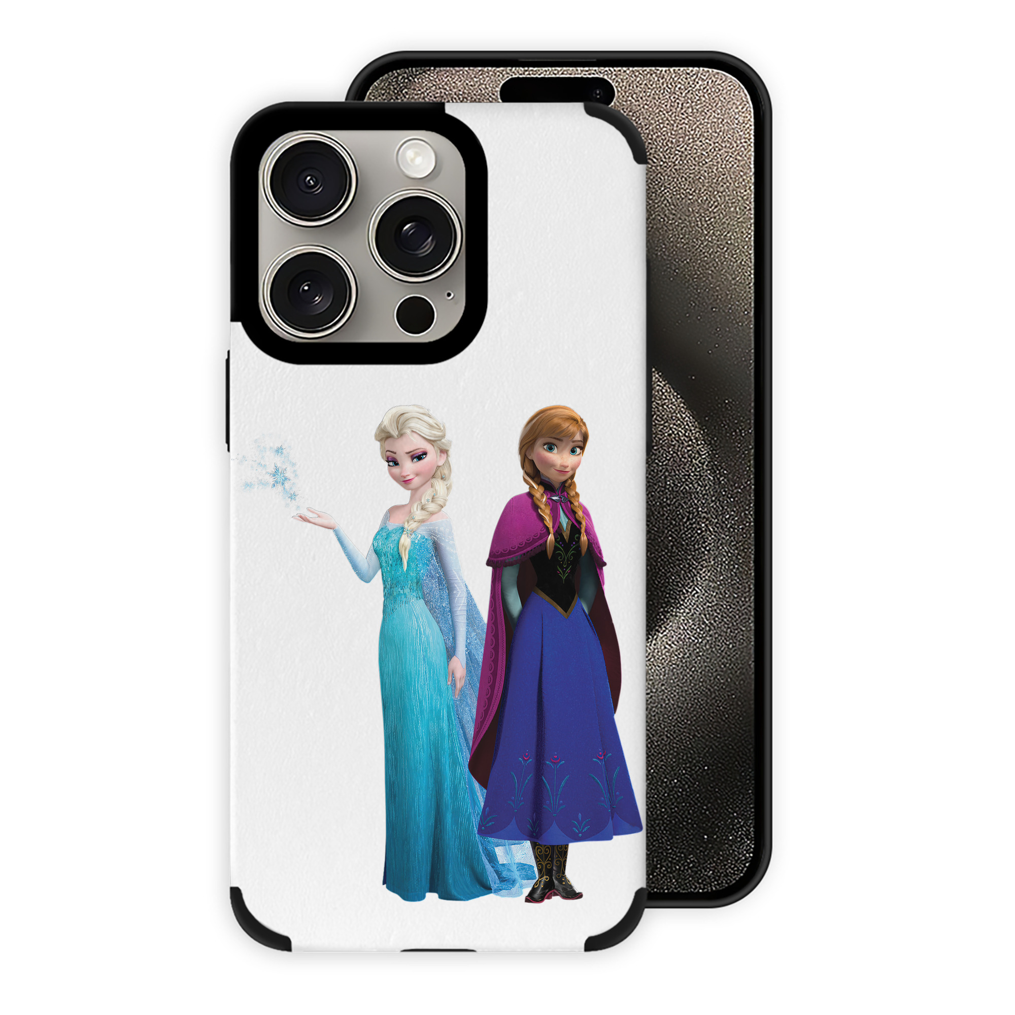 （画像用） アナと雪の女王 アンナ エルサ Frozen Anna Elsa 【iPhone15ProMax対応】 PUレザー スマホケース 耐衝撃＆黄変防止