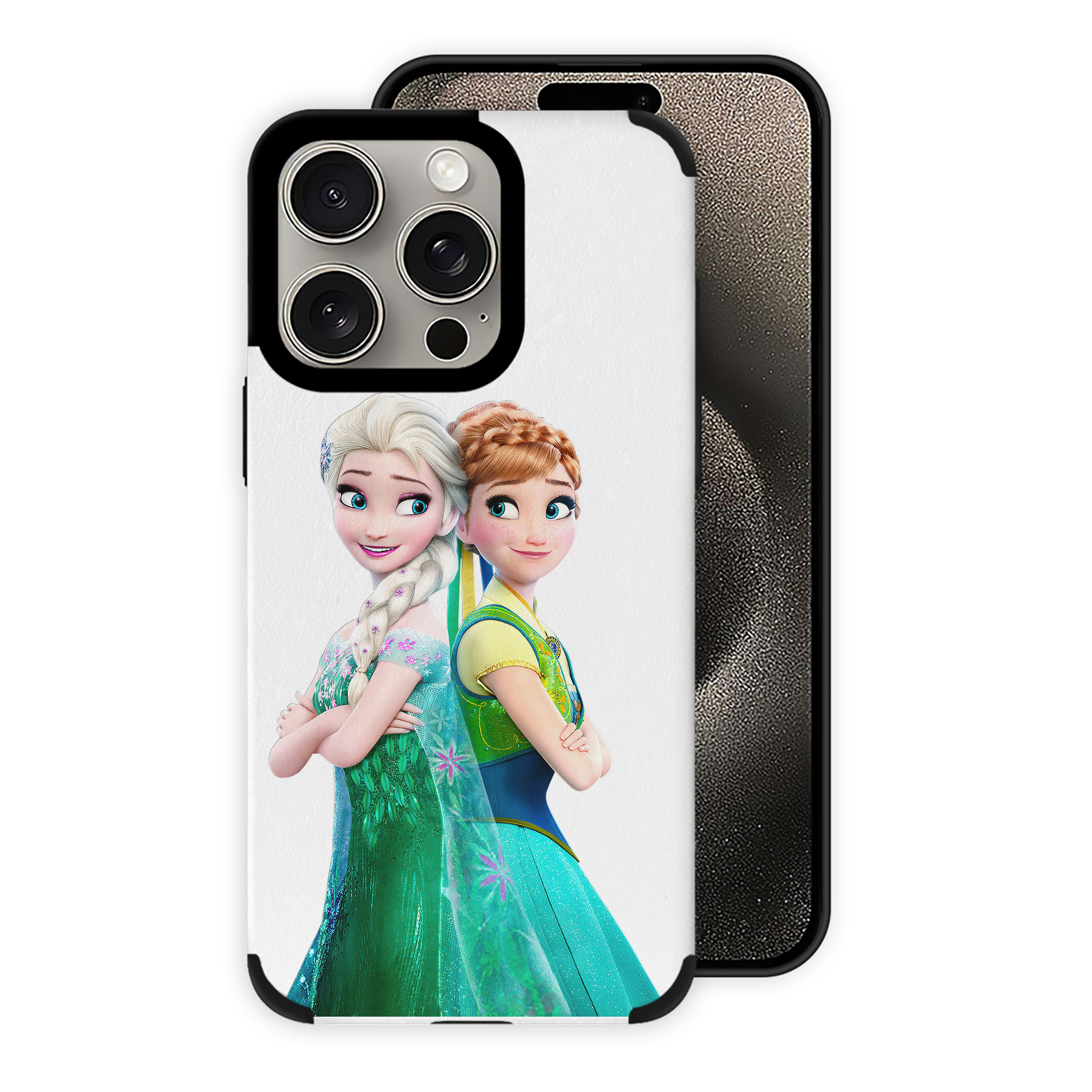 （画像用） アナと雪の女王 アンナ エルサ Frozen Anna Elsa 【iPhone15ProMax対応】 PUレザー スマホケース 耐衝撃＆黄変防止