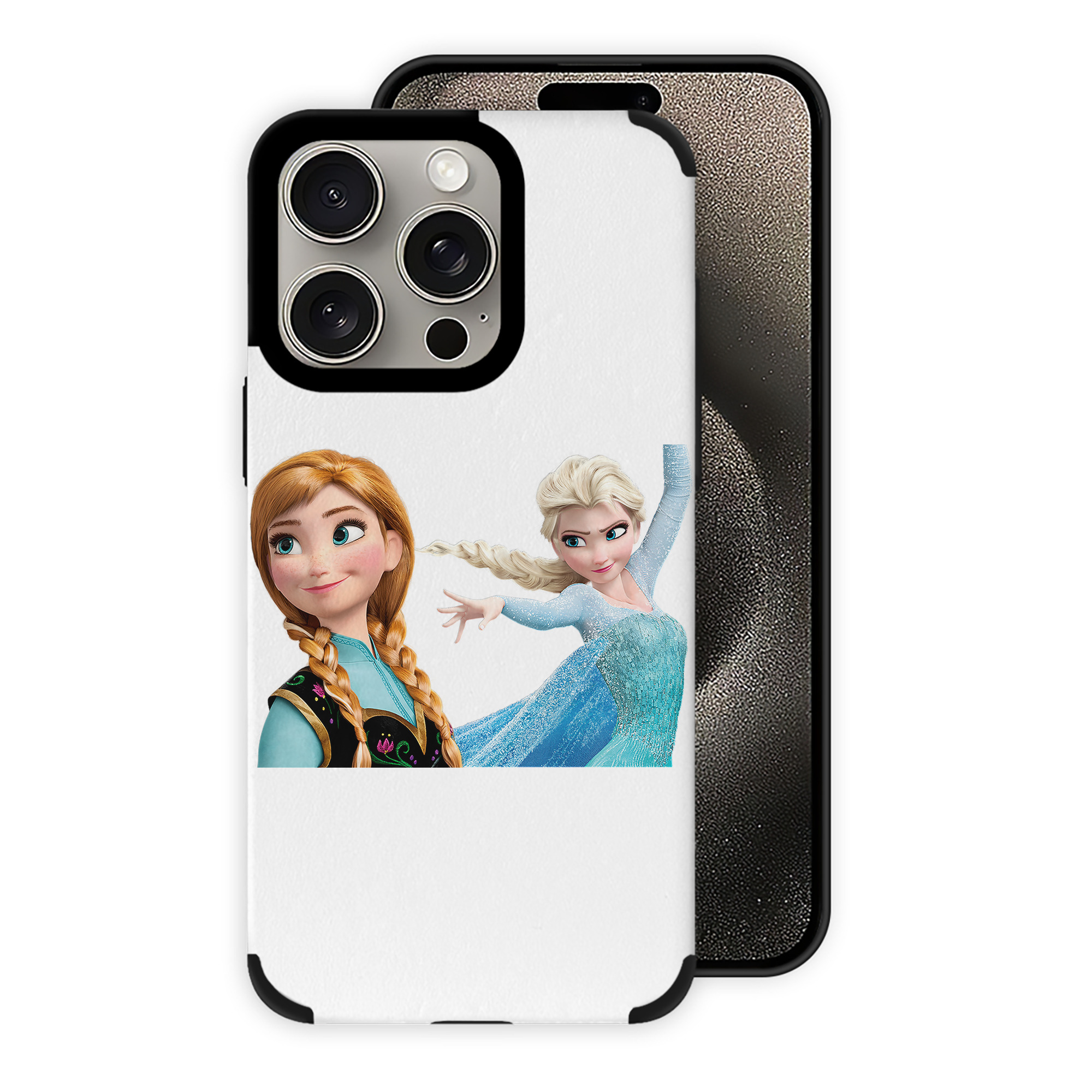 （画像用） アナと雪の女王 アンナ エルサ Frozen Anna Elsa 【iPhone15ProMax対応】 PUレザー スマホケース 耐衝撃＆黄変防止