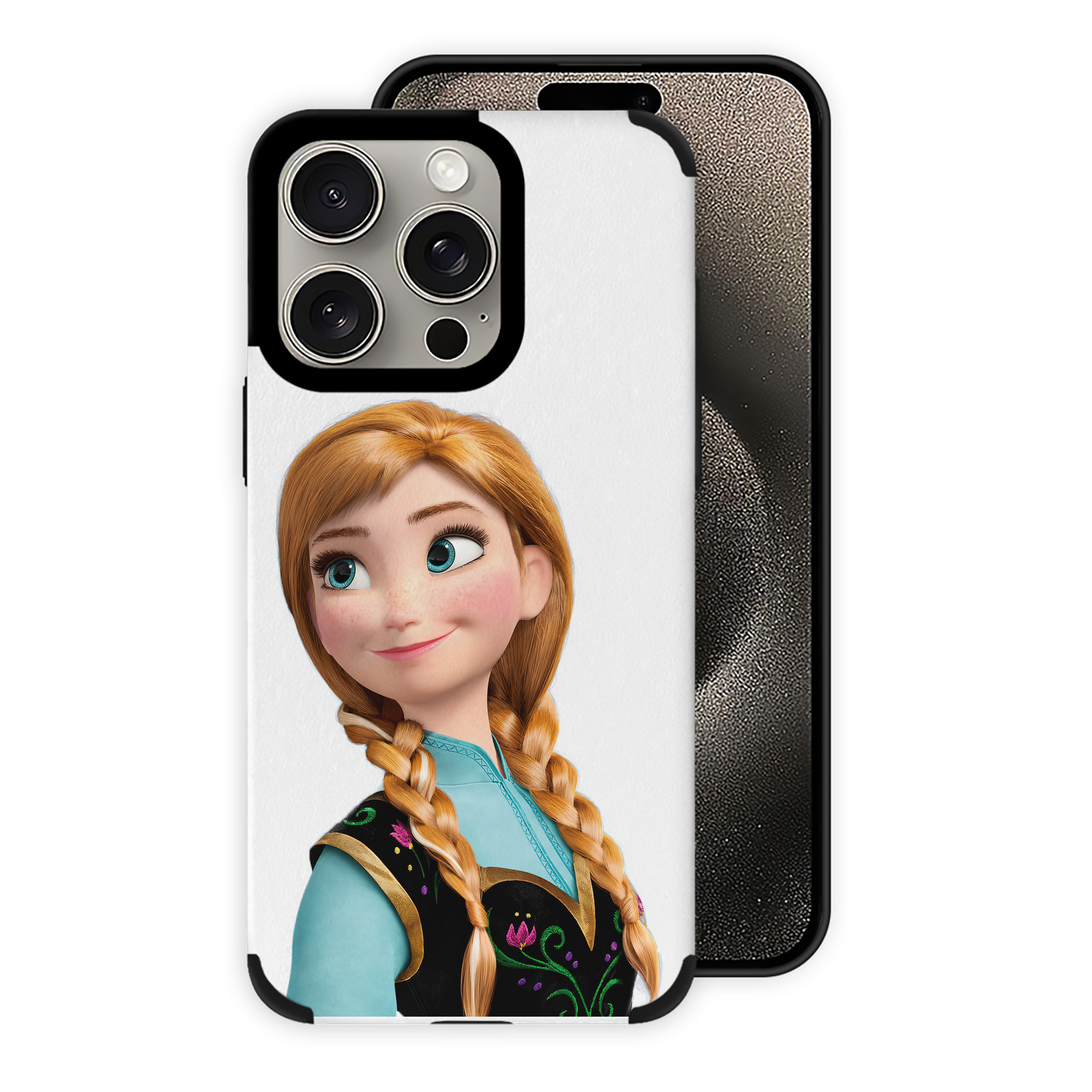 （画像用） アナと雪の女王 アンナ エルサ Frozen Anna Elsa 【iPhone15ProMax対応】 PUレザー スマホケース 耐衝撃＆黄変防止