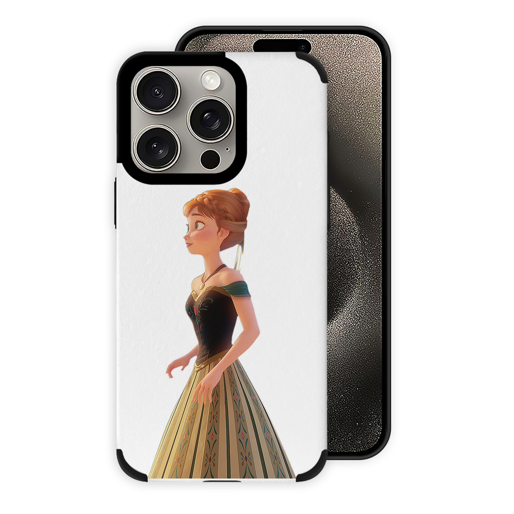 （画像用） アナと雪の女王 アンナ エルサ Frozen Anna Elsa 【iPhone15ProMax対応】 PUレザー スマホケース 耐衝撃＆黄変防止