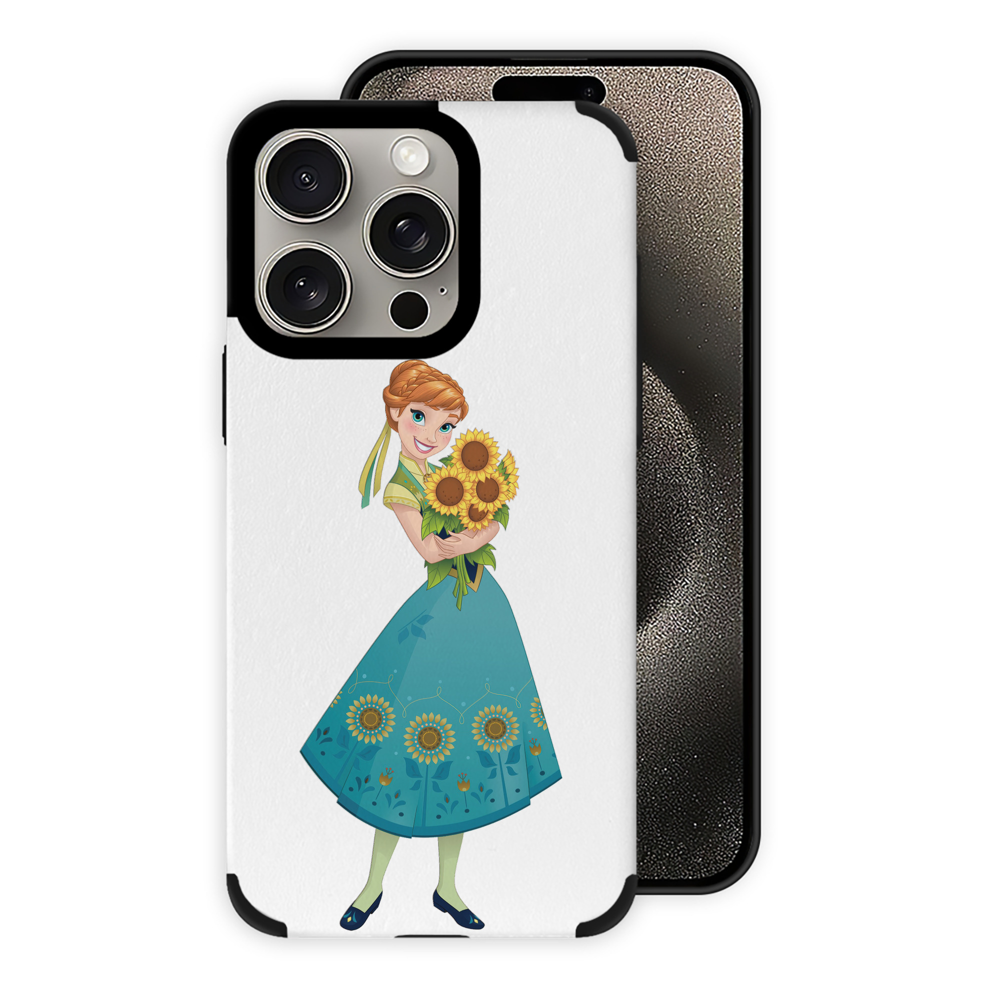 （画像用） アナと雪の女王 アンナ エルサ Frozen Anna Elsa 【iPhone15ProMax対応】 PUレザー スマホケース 耐衝撃＆黄変防止