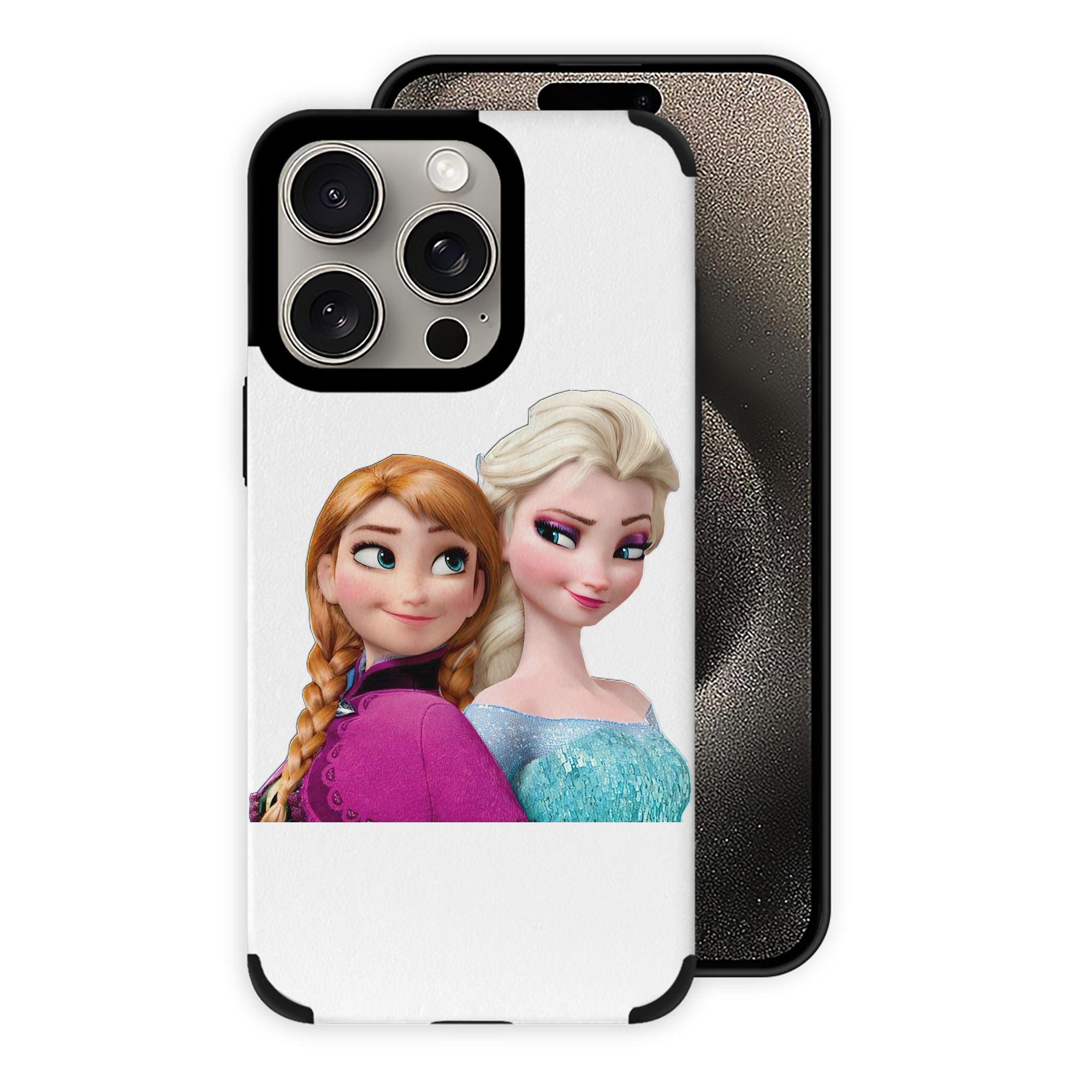 （画像用） アナと雪の女王 アンナ エルサ Frozen Anna Elsa 【iPhone15ProMax対応】 PUレザー スマホケース 耐衝撃＆黄変防止