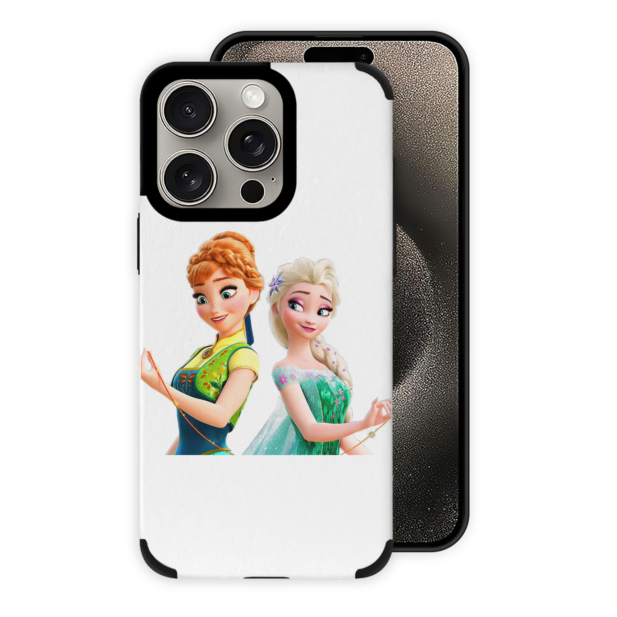 （画像用） アナと雪の女王 アンナ エルサ Frozen Anna Elsa 【iPhone15ProMax対応】 PUレザー スマホケース 耐衝撃＆黄変防止