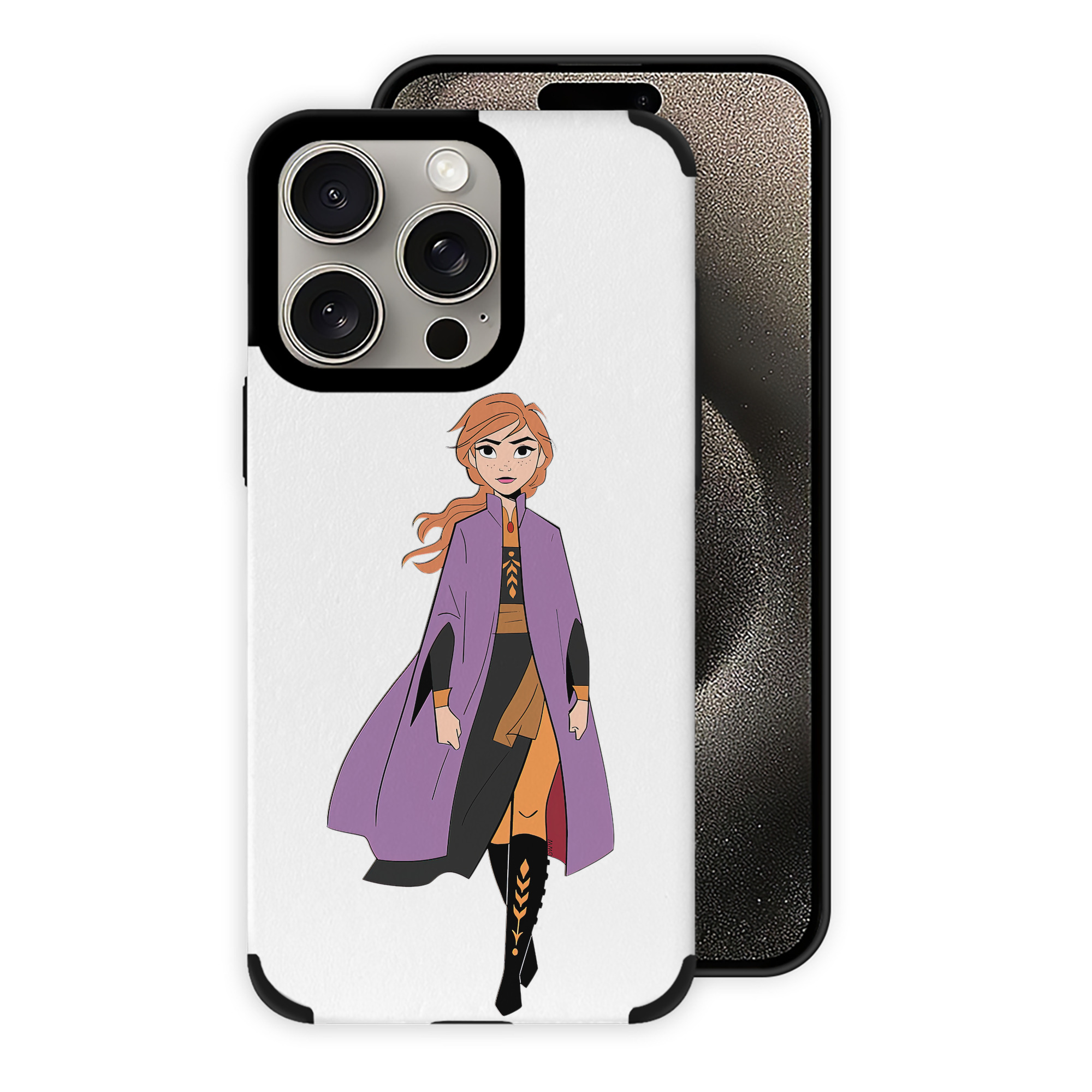 （画像用） アナと雪の女王 アンナ エルサ Frozen Anna Elsa 【iPhone15ProMax対応】 PUレザー スマホケース 耐衝撃＆黄変防止