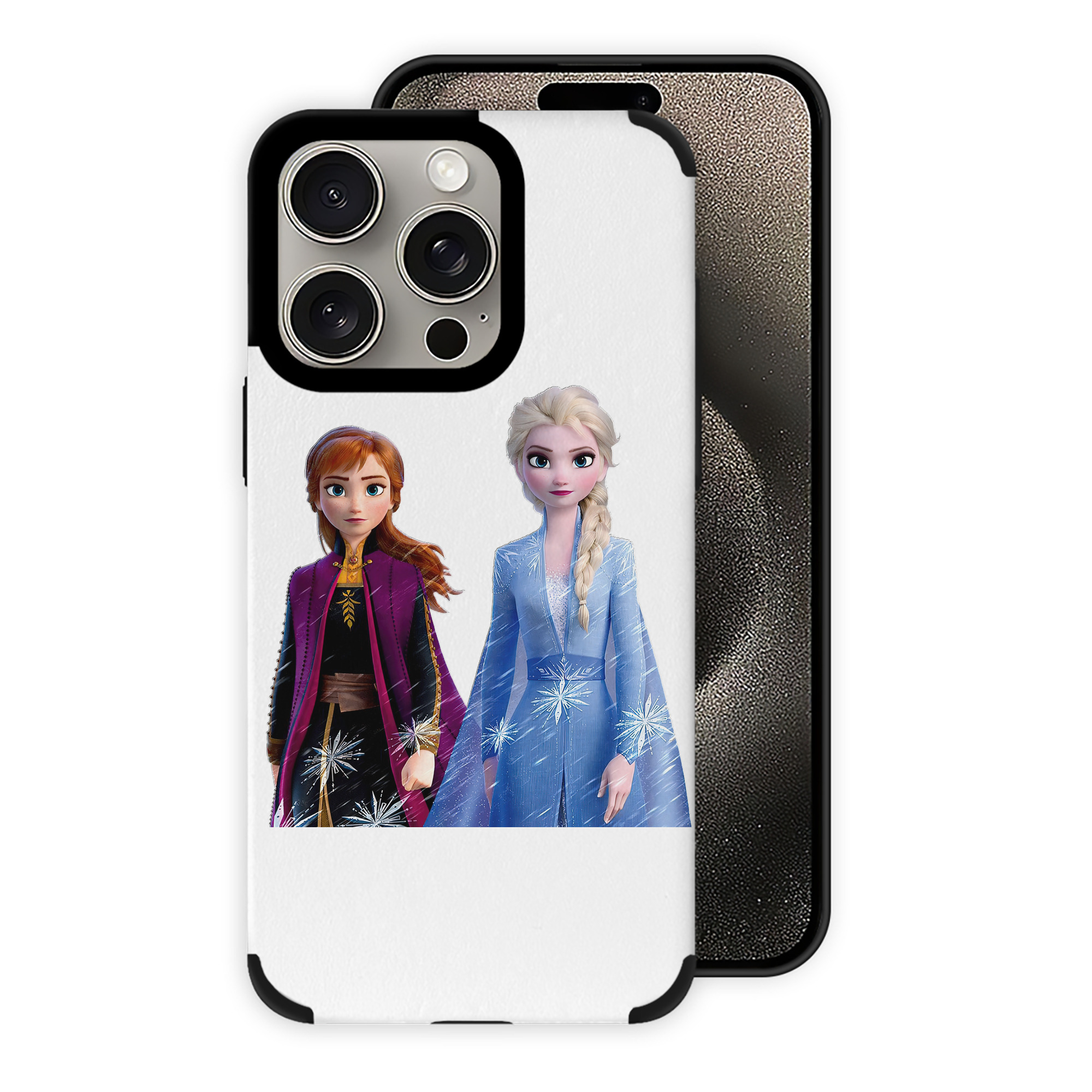 （画像用） アナと雪の女王 アンナ エルサ Frozen Anna Elsa 【iPhone15ProMax対応】 PUレザー スマホケース 耐衝撃＆黄変防止