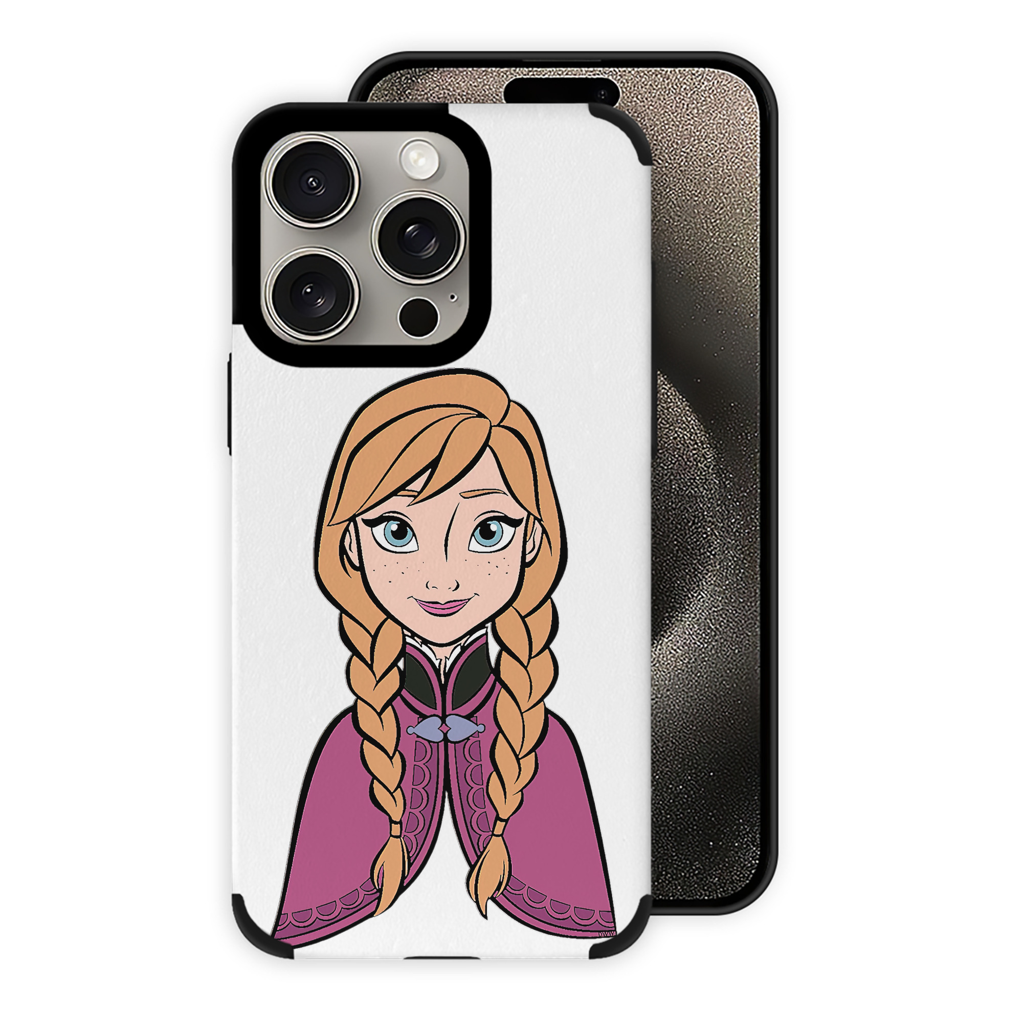 （画像用） アナと雪の女王 アンナ エルサ Frozen Anna Elsa 【iPhone15ProMax対応】 PUレザー スマホケース 耐衝撃＆黄変防止
