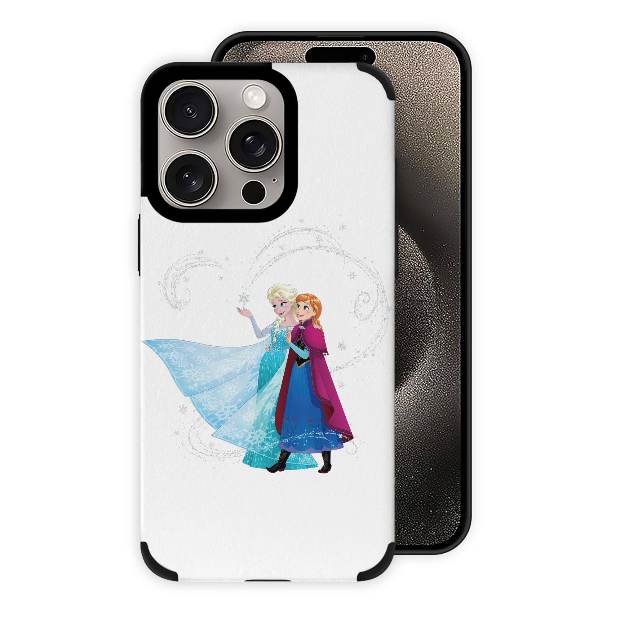 （画像用） アナと雪の女王 アンナ エルサ Frozen Anna Elsa 【iPhone15ProMax対応】 PUレザー スマホケース 耐衝撃＆黄変防止